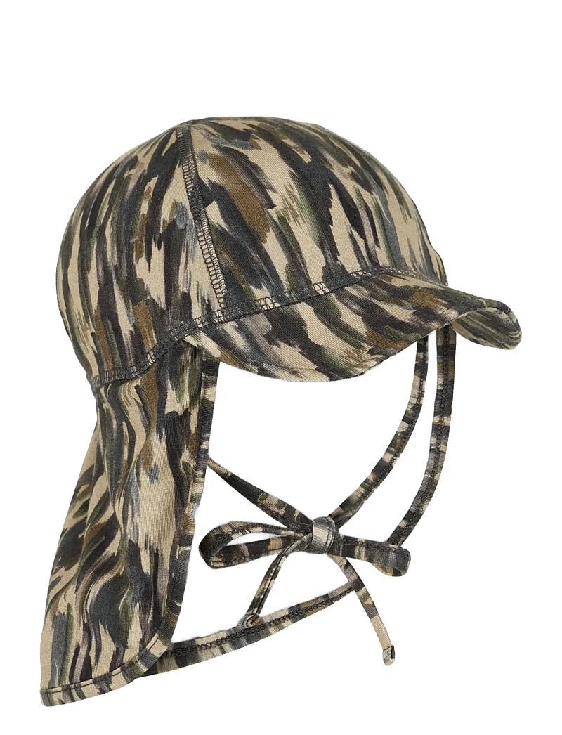 mikk-line - Summerhat cap Long Neck - Aop Bamboo - solhatte - dull gold - 0