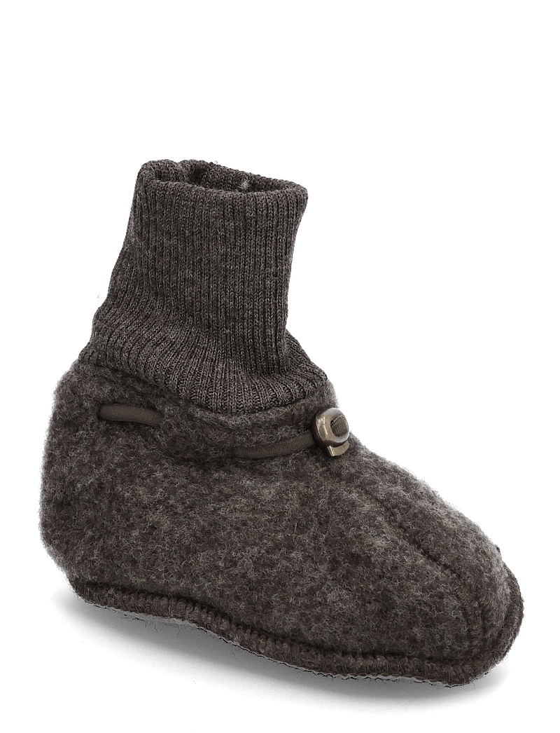 mikk-line - Wool Footies - beebisaapad - dark brown melange - 0