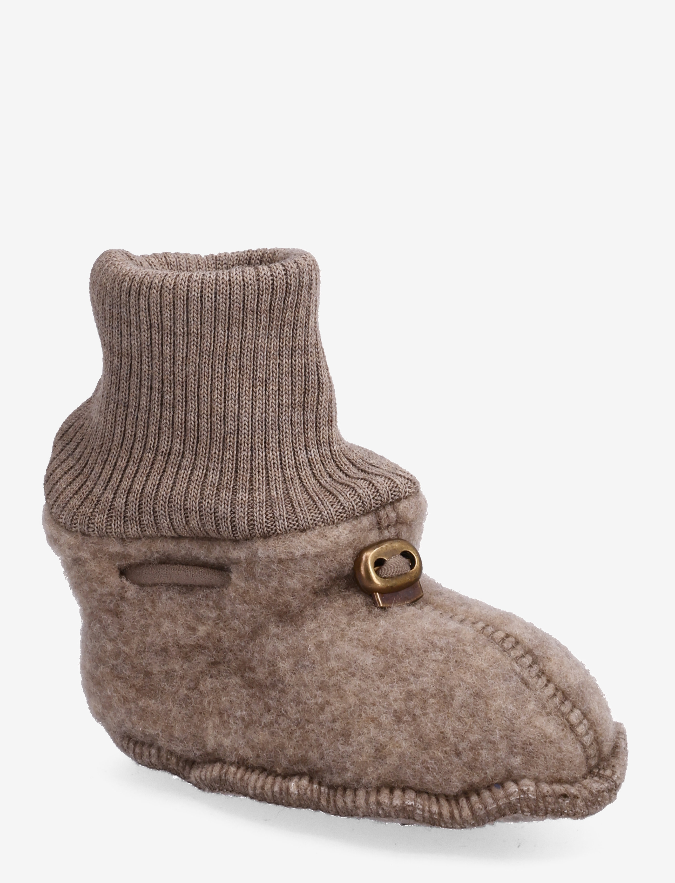 MIKK-LINE Wolle Footies Beige - 86/92 - Kinder