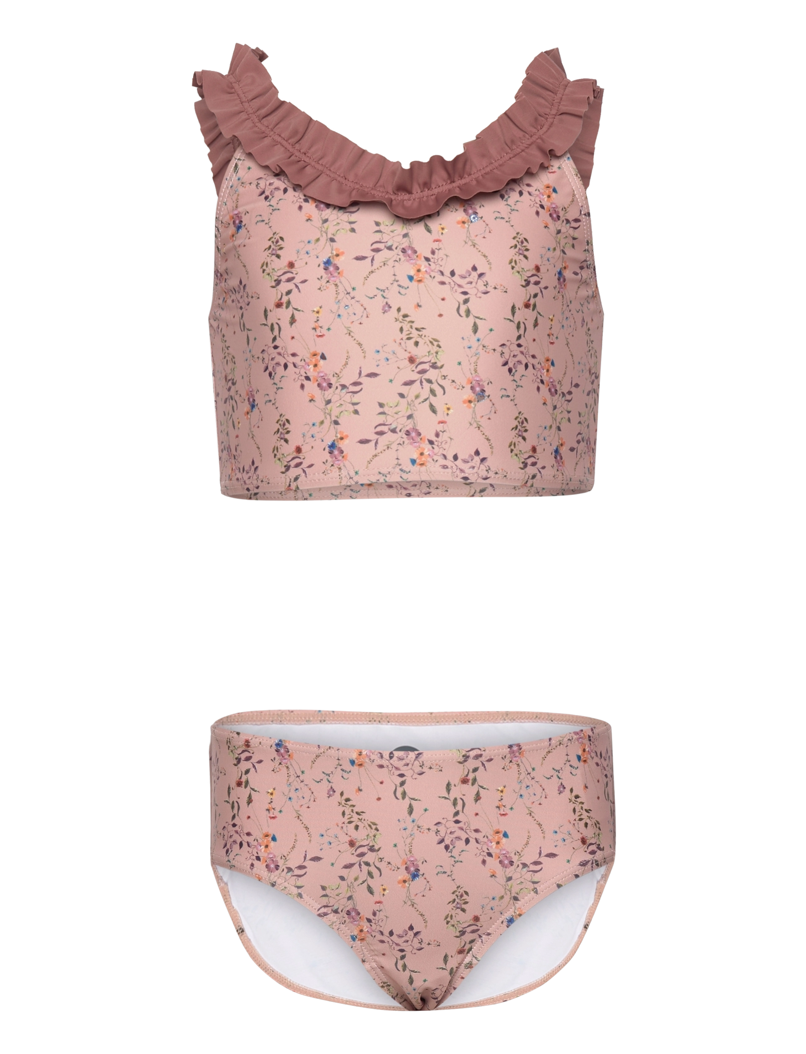 mikk-line Bikini Recycled Aop, 92-98, Bademode, Braun - Bikinis, Kinder