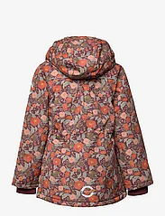 mikk-line - Polyester Girls Jacket - Aop Floral - vaikams - decadent chocolate - 1