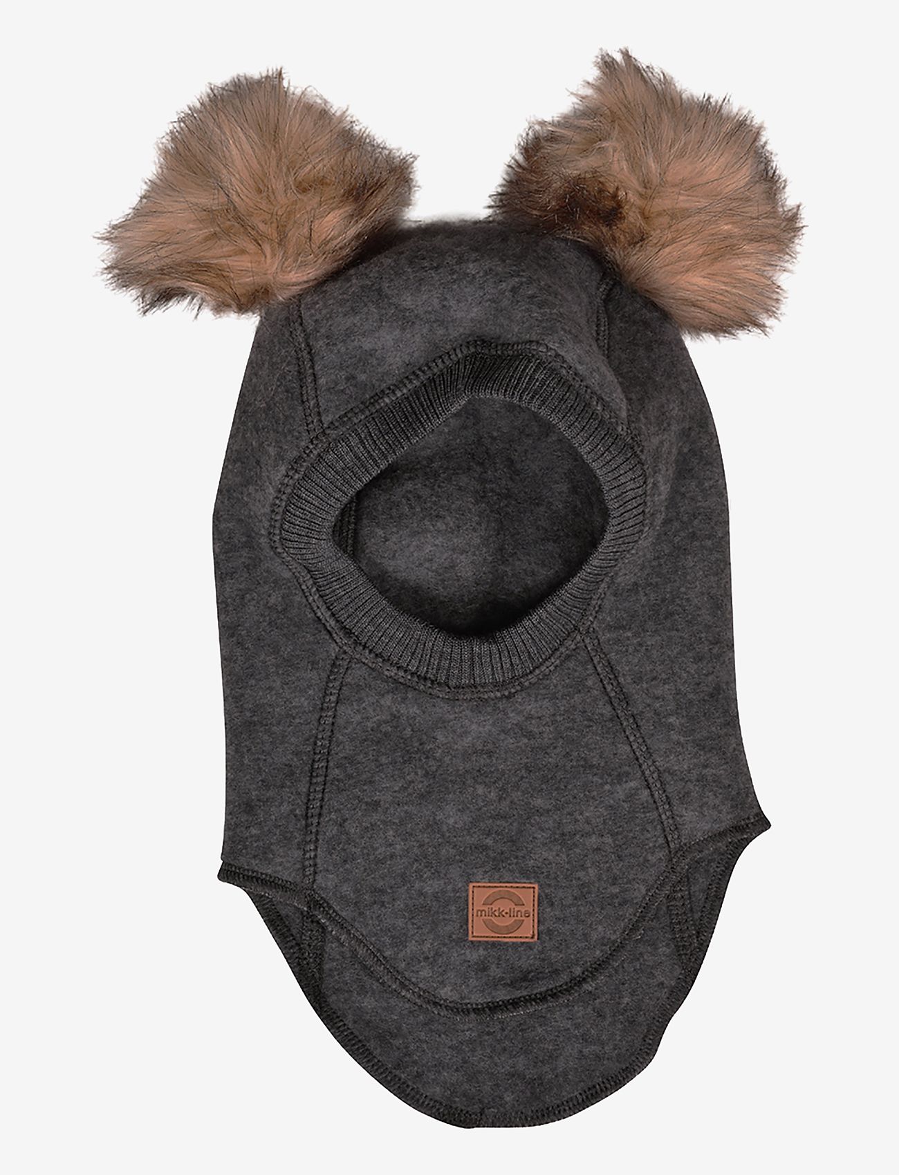 mikk-line - Wool Fullface w. Pom Pom - anthracite melange - 0