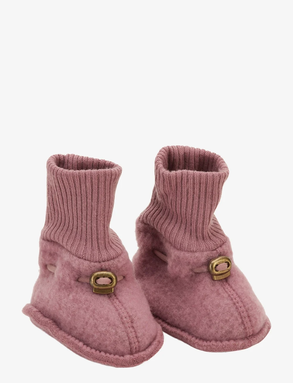 mikk-line - Wool Footies - babystrikstøvler - burlwood - 0