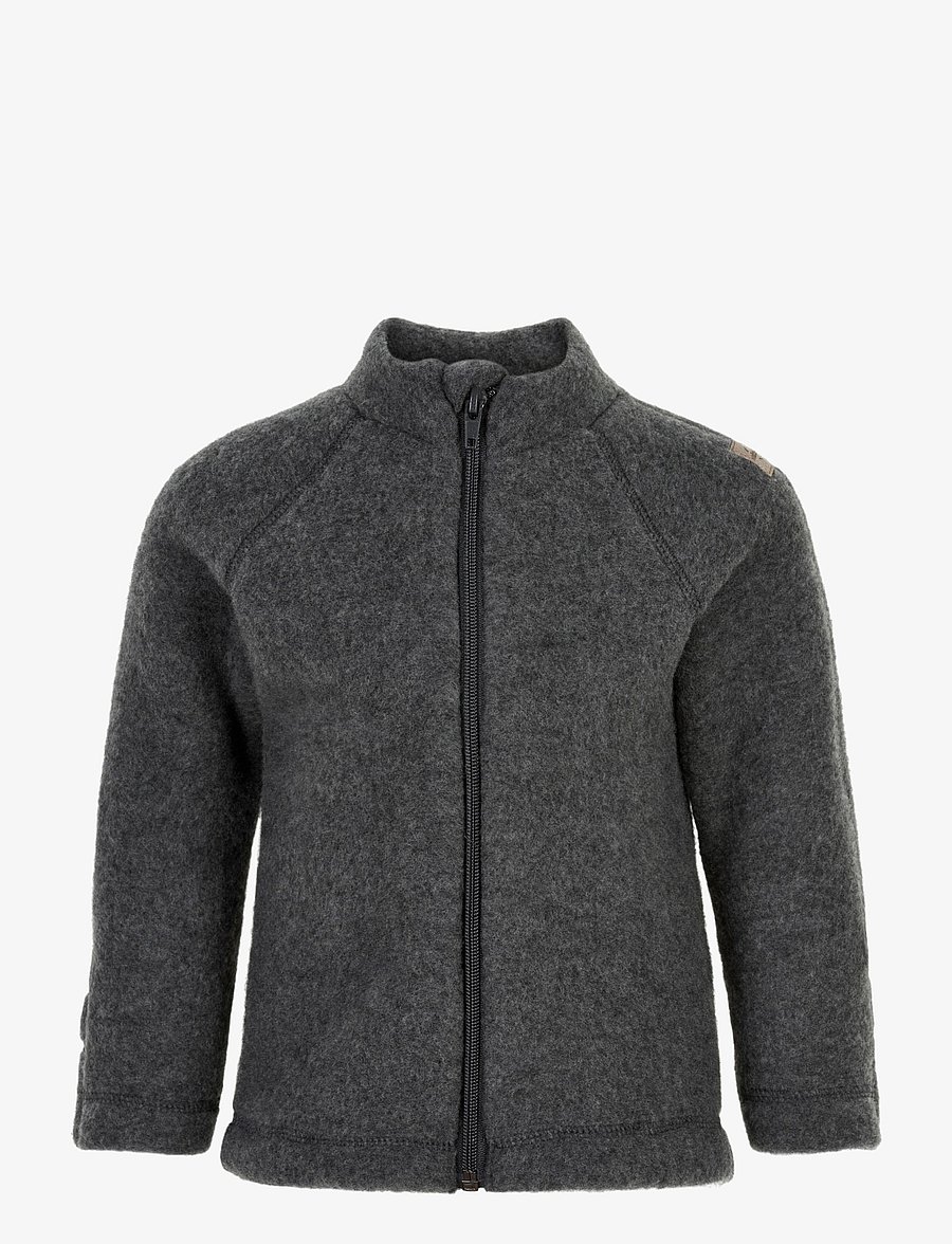mikk-line - Wool Baby Jacket - fliisjakid - anthracite melange - 0