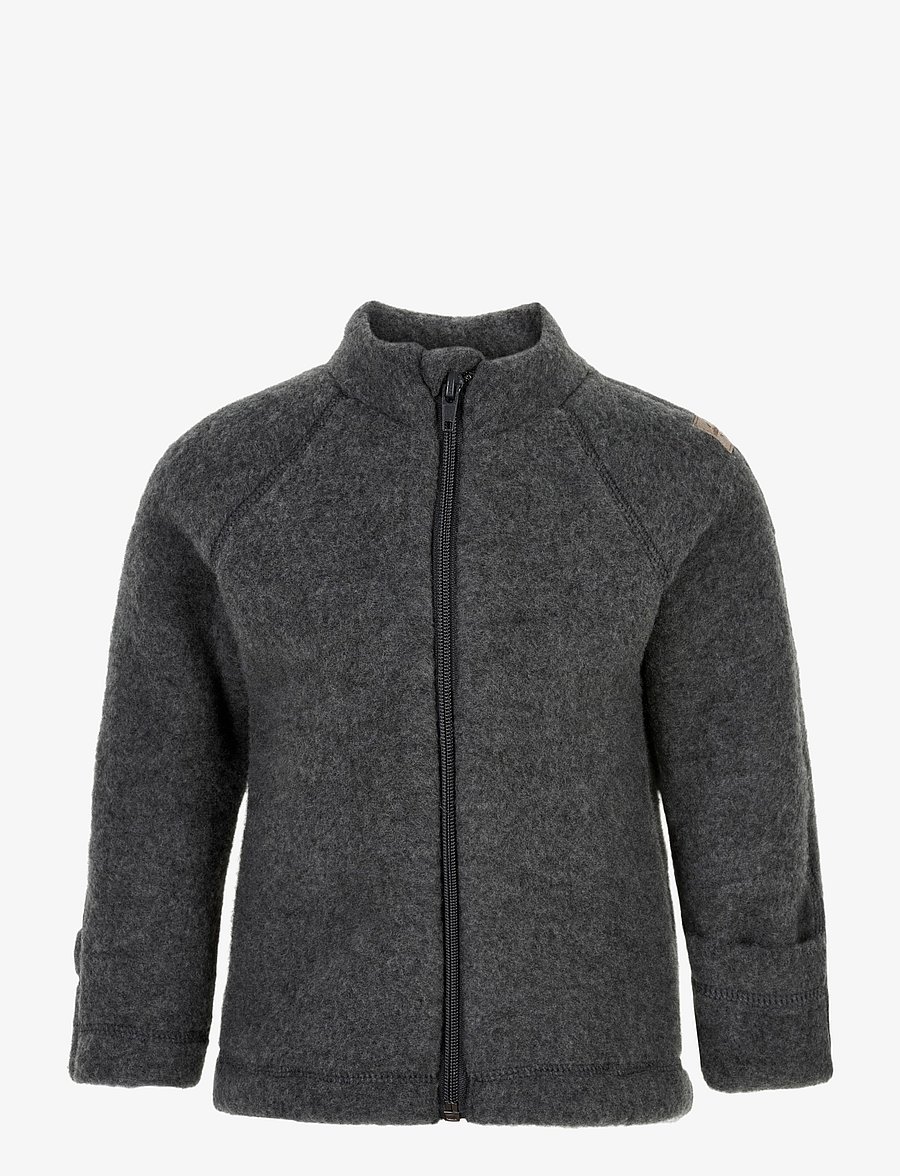 mikk-line - Wool Baby Jacket - fliisjakid - anthracite melange - 1