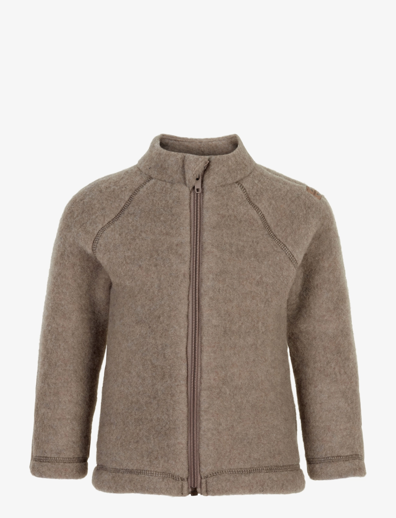 mikk-line Wool Baby Jacket, Børn, Uld Babyjakke Med Lynlås, Beige, Str: 86