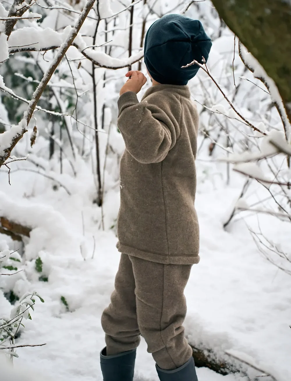 mikk-line - Wool Baby Jacket - fliisjakid - melange denver - 3