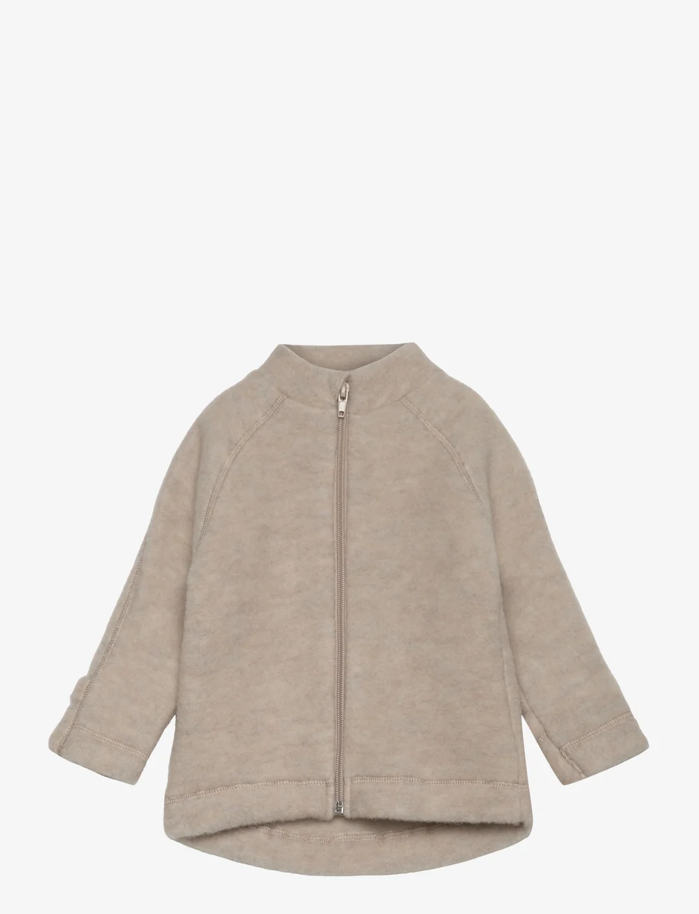 mikk-line - Wool Baby Jacket - fliisjakid - melange offwhite - 0