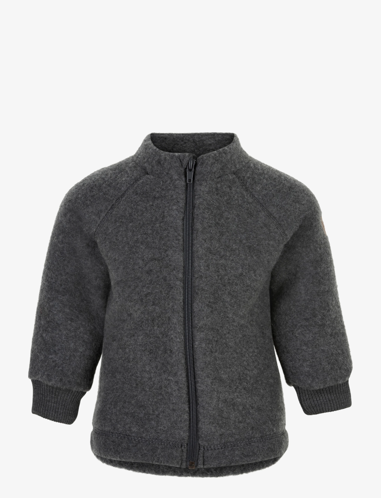 mikk-line Wool Jacket, 140, Grey, Yderbeklædning Af Fleece > Fleecejakker, Børn