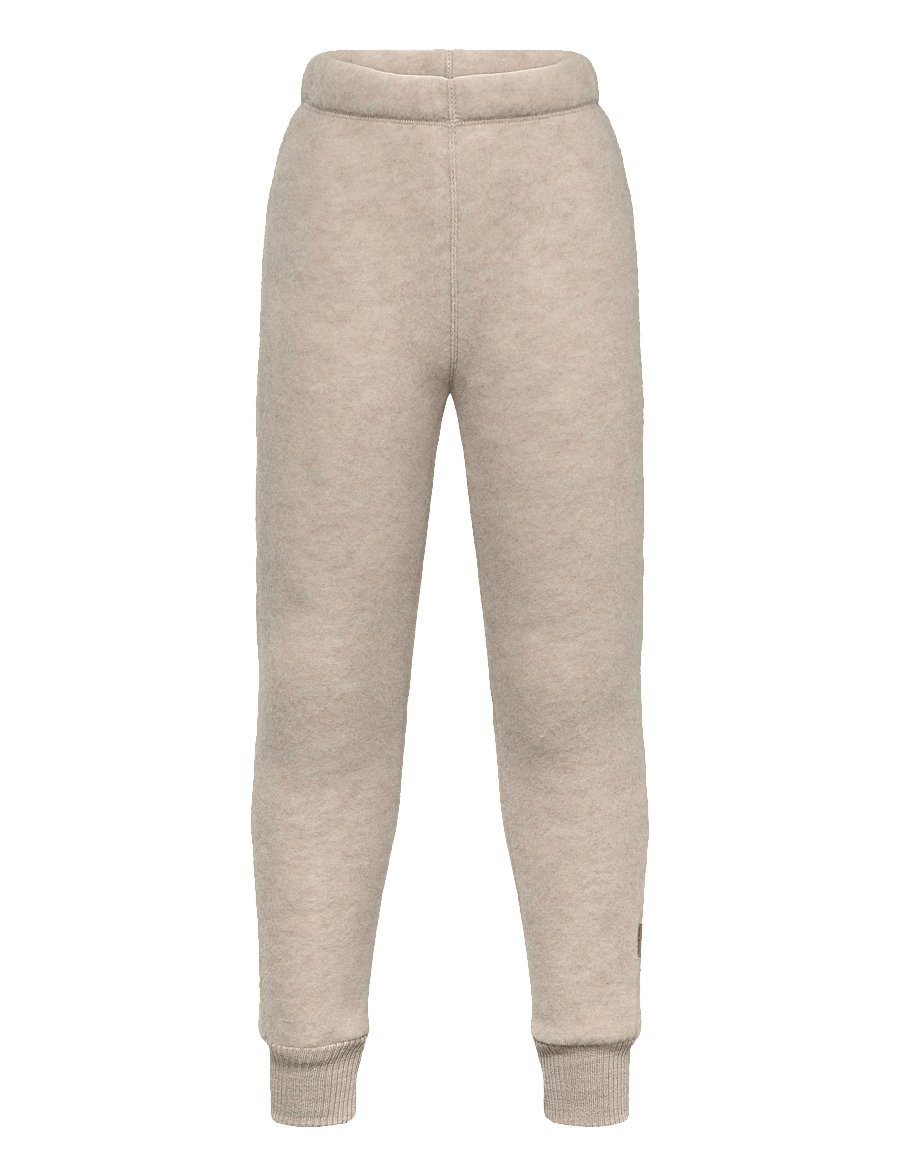 mikk-line - WOOL Pants - fliispüksid - melange offwhite - 0