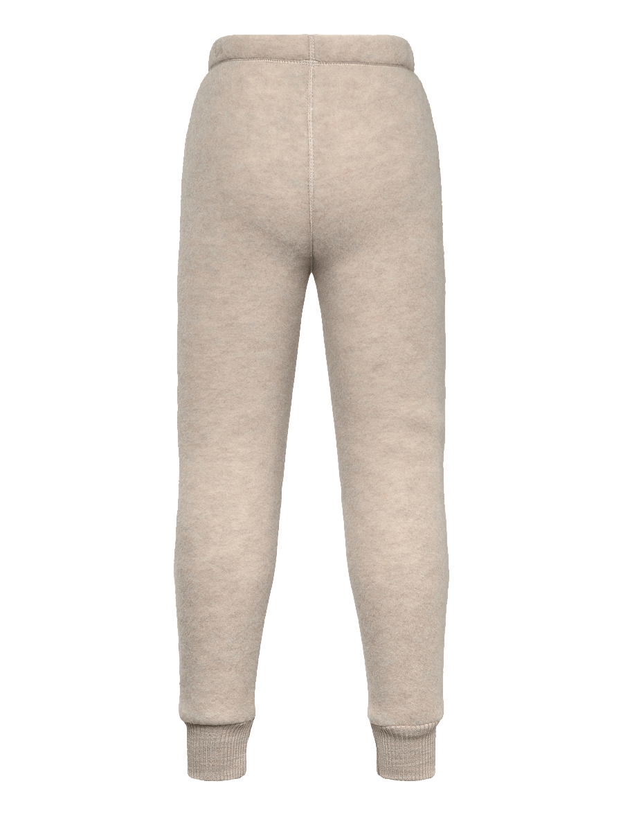 mikk-line - WOOL Pants - fliispüksid - melange offwhite - 1