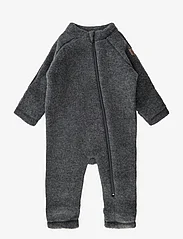 mikk-line - Wool Baby Suit - fleece overalls - anthracite melange - 0