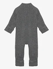 mikk-line - Wool Baby Suit - fleece coveralls - anthracite melange - 1