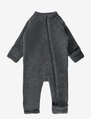 mikk-line - Wool Baby Suit - fliiskombinesoonid - anthracite melange - 2