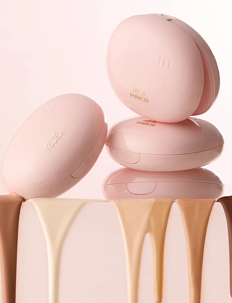 Milktouch - All-Day Skin Fit Milky Glow Cushion - smink - #19n vanilla ivory - 4