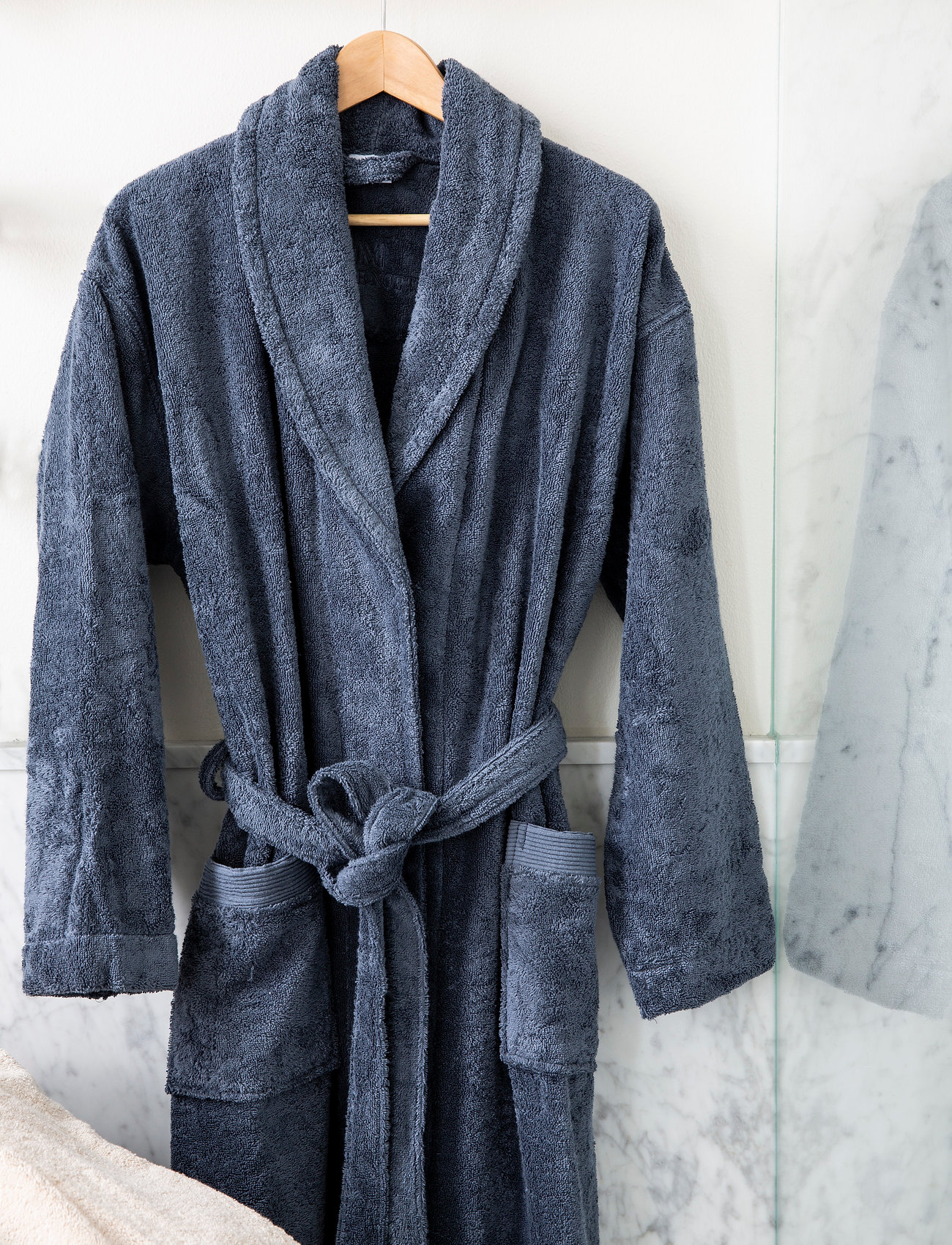 Mille Notti - Fontana Bathrobe Organic - robes - dark blue - 0