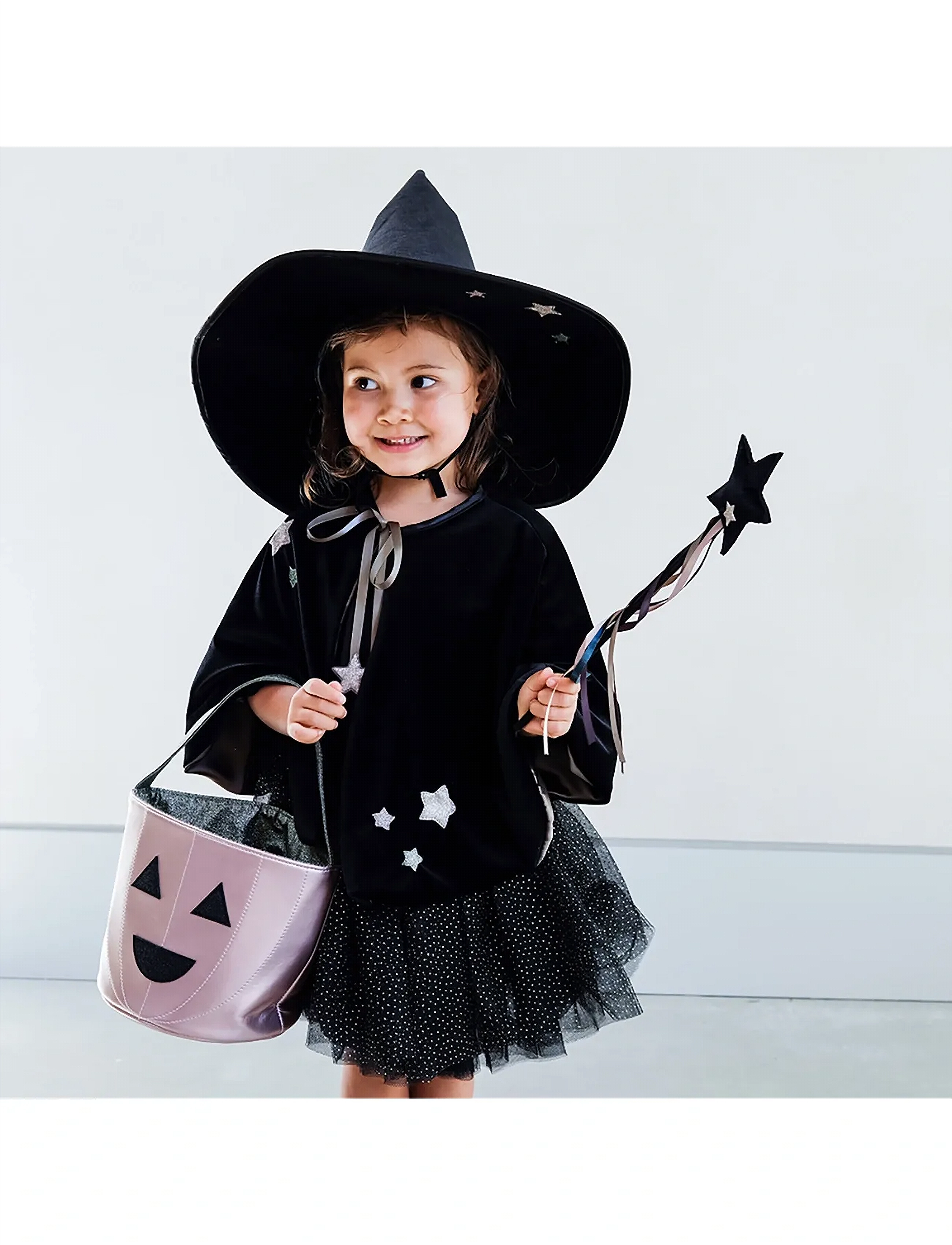 Mimi & Lula Magic Wand Gertrude Witch Black, Børn, Costumes Tilbehør, Sort, Str: ONE SIZE