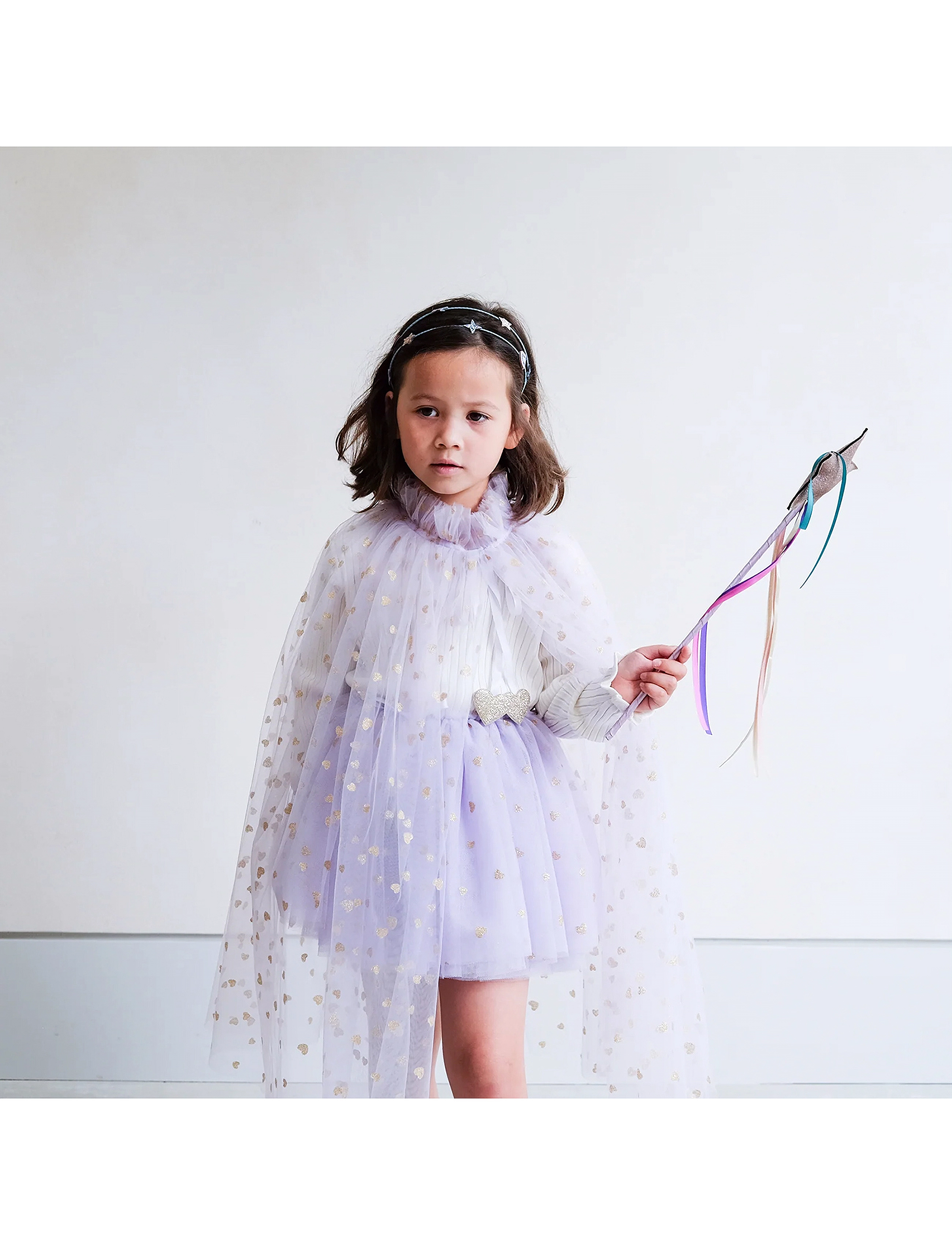 Mimi & Lula Cape Lilac Heart, Character Costumes, Lila, Str: ONE SIZE