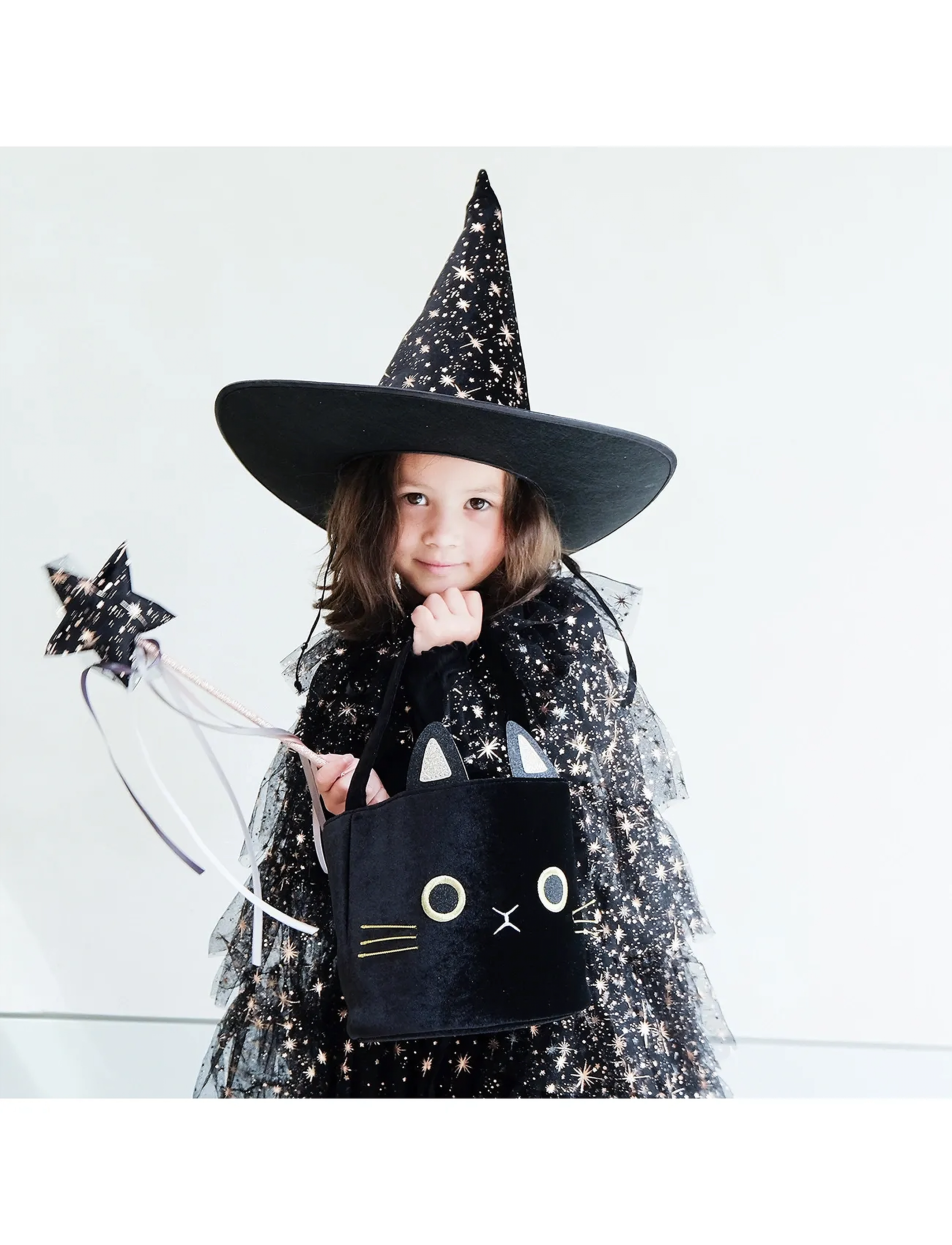 Mimi & Lula Magic Wand - Aurora Witch, One Size, Black, Kostumer & Tilbehør > Tilbehør Til Kostumer, Børn