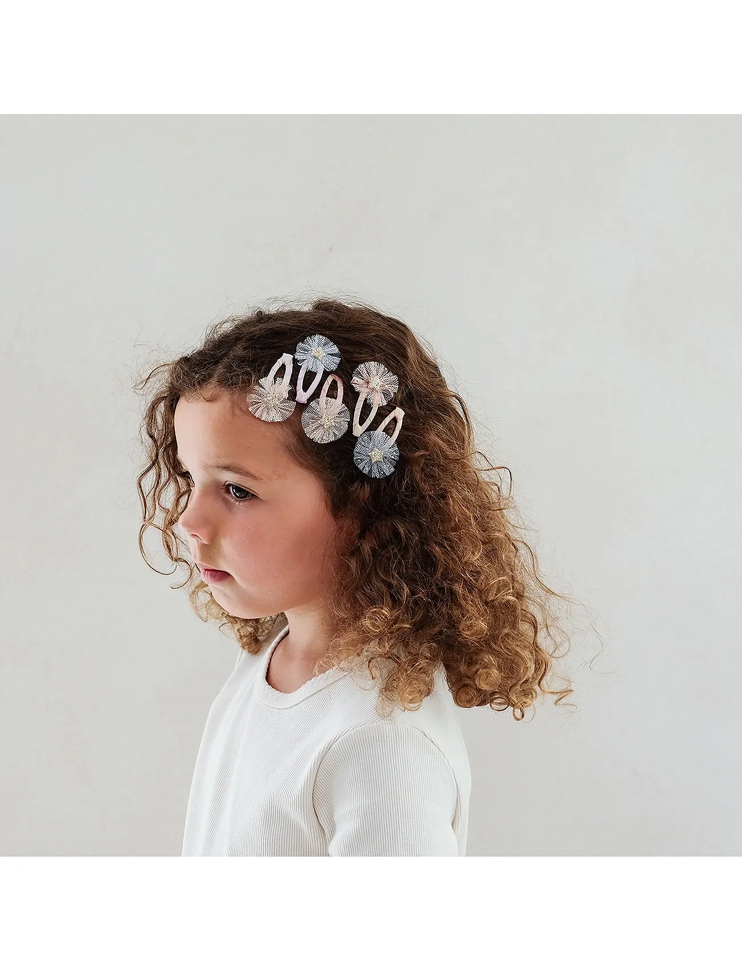 Mimi & Lula 5 Clic Clacs - Mini Tulle Enchanted, One Size, Gold, Hårtilbehør > Hårnåle, Børn