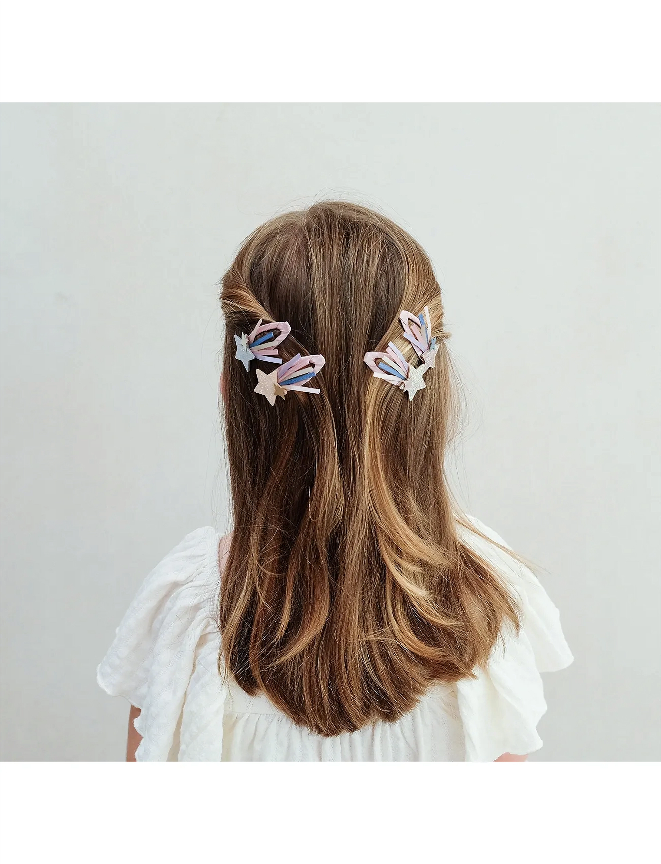 Mimi & Lula 4 Clic Clacs Star Trail Celeste, One Size, Hair Accessories, Mehrfarbig/gemustert - Pins, Kinder