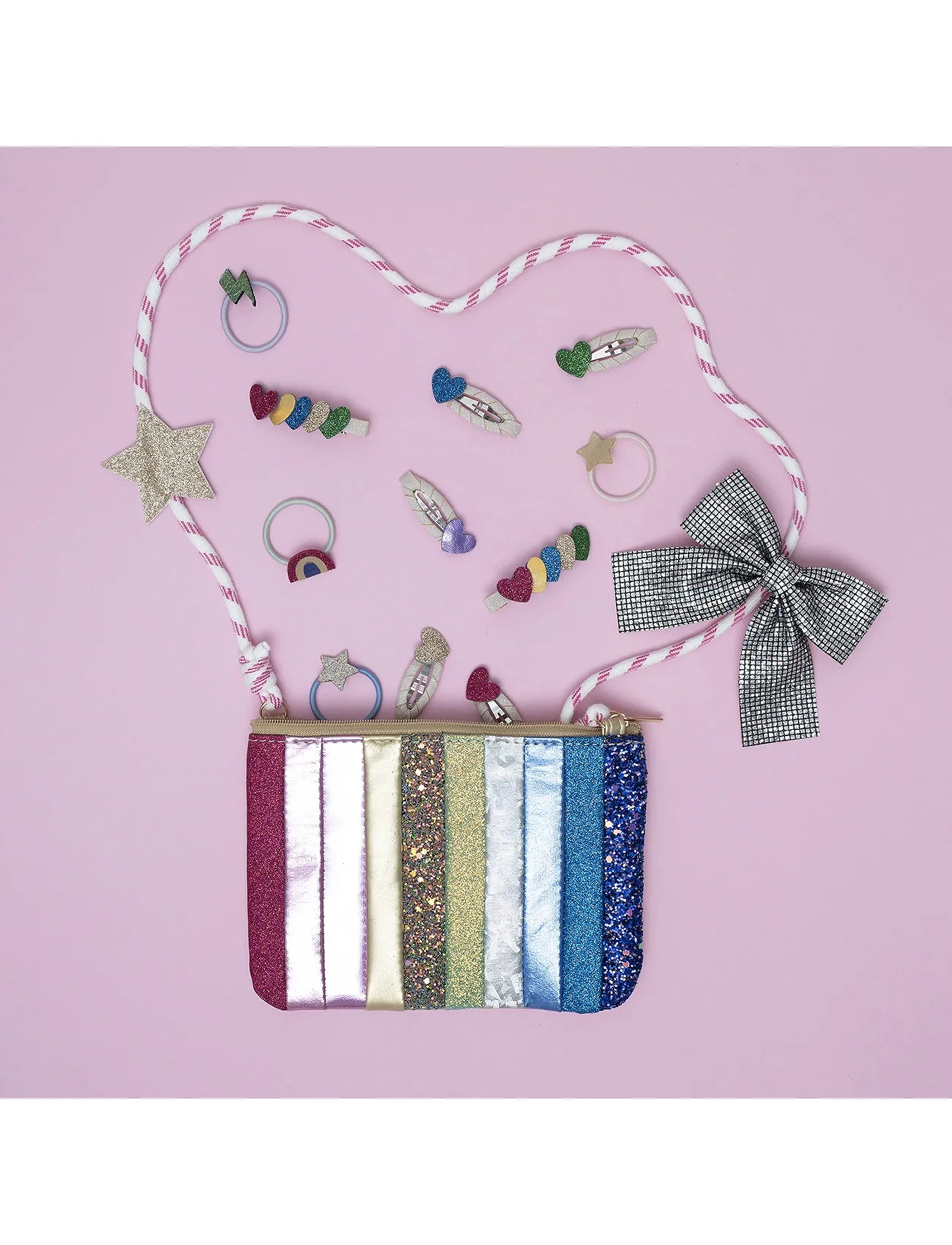 Mimi & Lula 8 Ponies Mini Rainbow Dancing Queen, One Size, Hair Accessories, Mehrfarbig/gemustert - Band, Kinder
