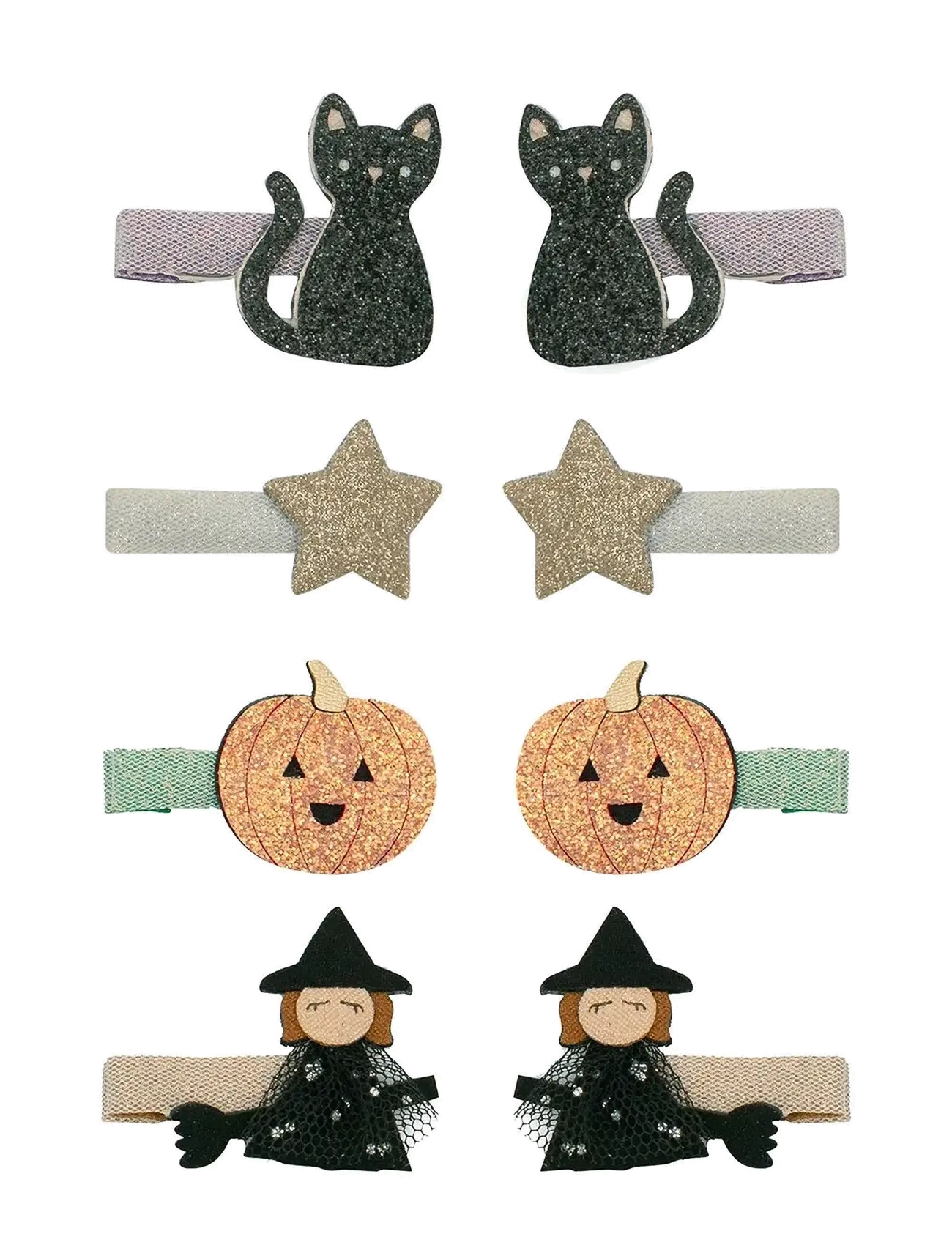 8 Hair Clips - Mini Halloween - MULTI