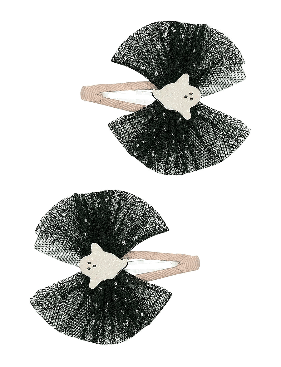 Mimi & Lula - 2 Clic Clacs - Ghost Tulle Halloween - haarnadeln - black - 1