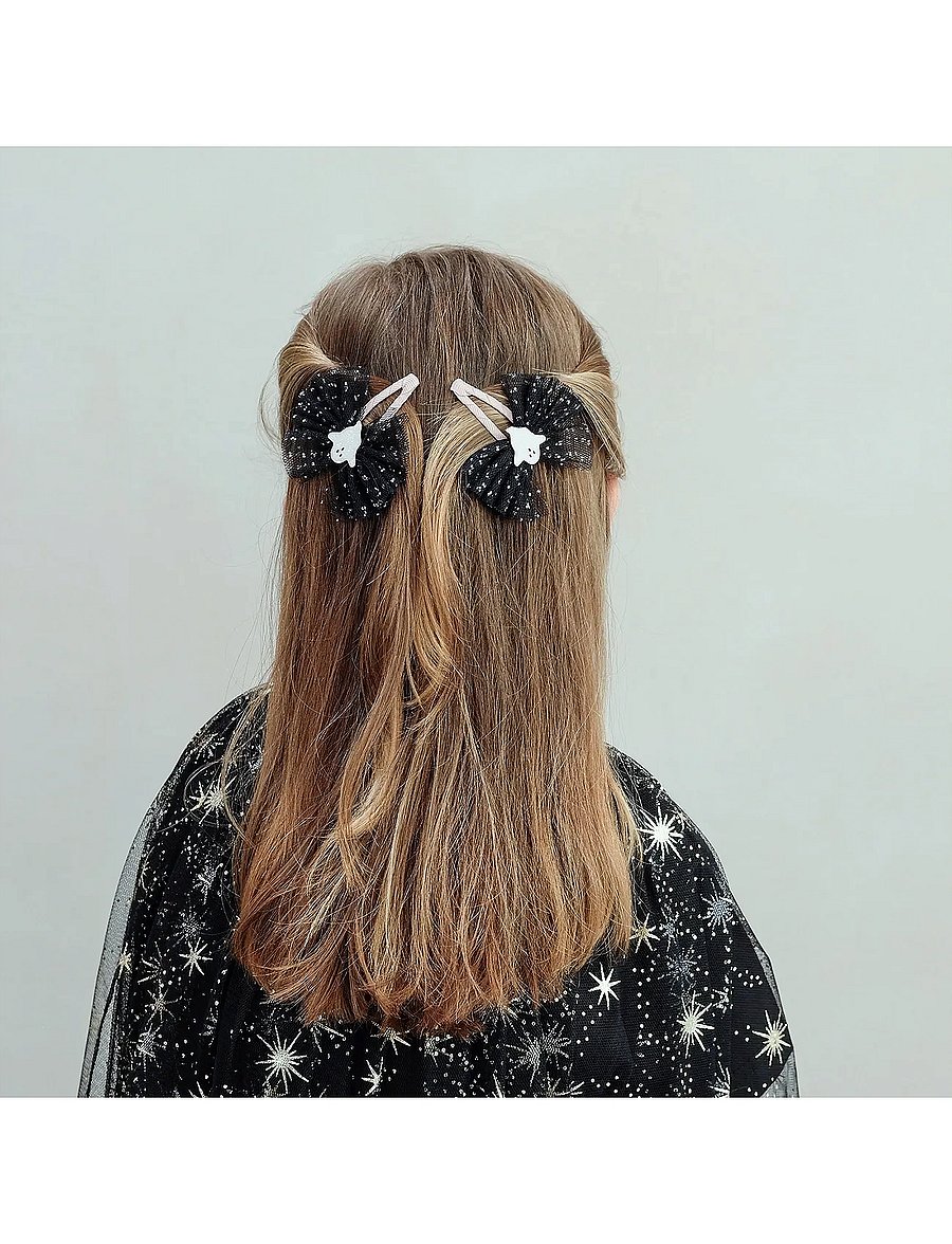 Mimi & Lula - 2 Clic Clacs - Ghost Tulle Halloween - haarnadeln - black - 0