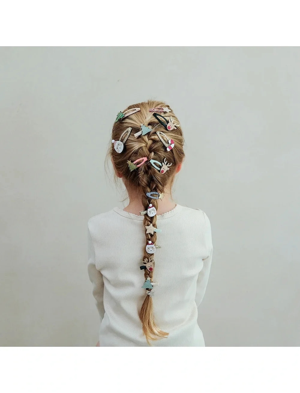 Mimi & Lula - 5 Clic Clacs - Mini Santa Christmas - juukseklambrid - multi - 0