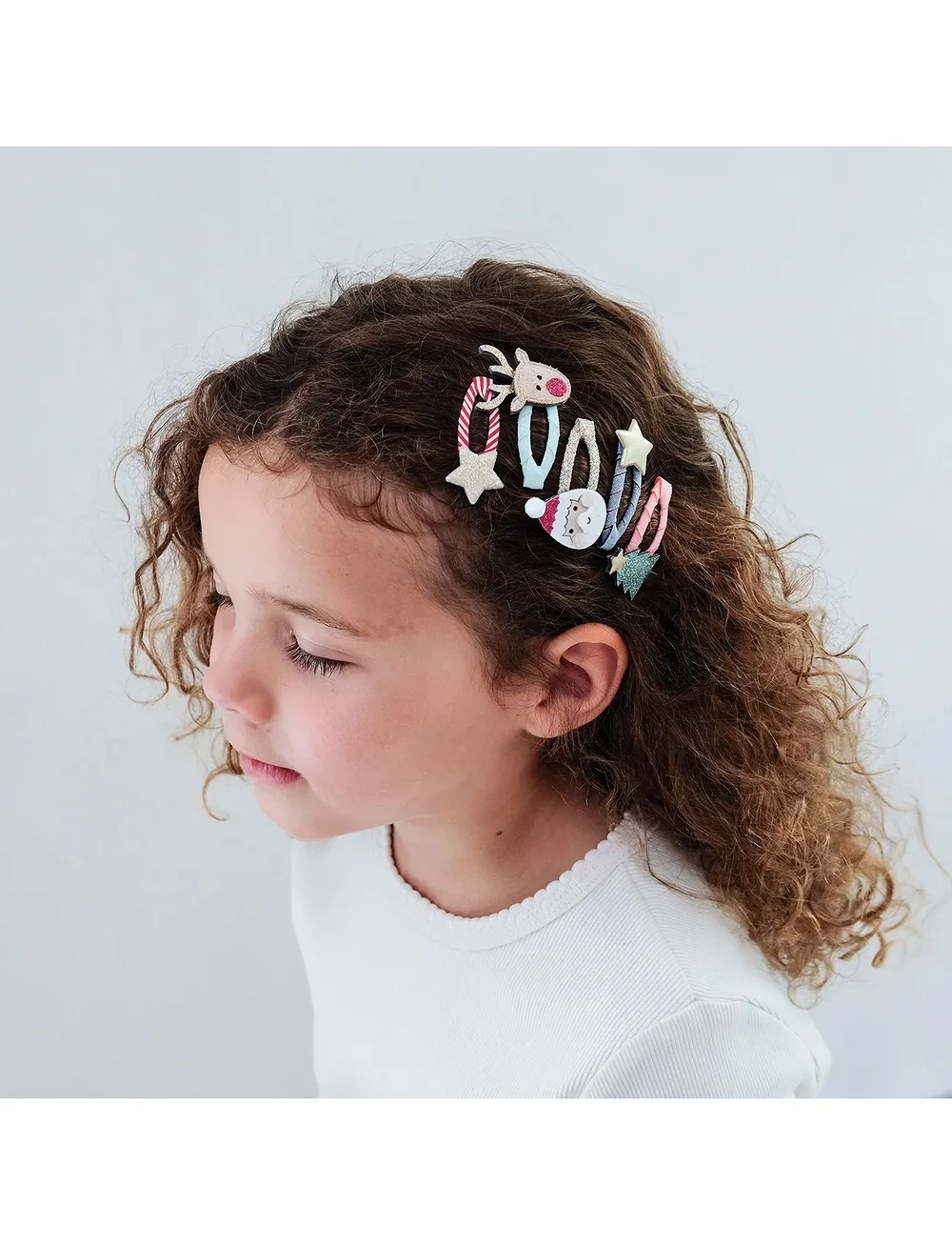 Mimi & Lula - 5 Clic Clacs - Mini Santa Christmas - juukseklambrid - multi - 2