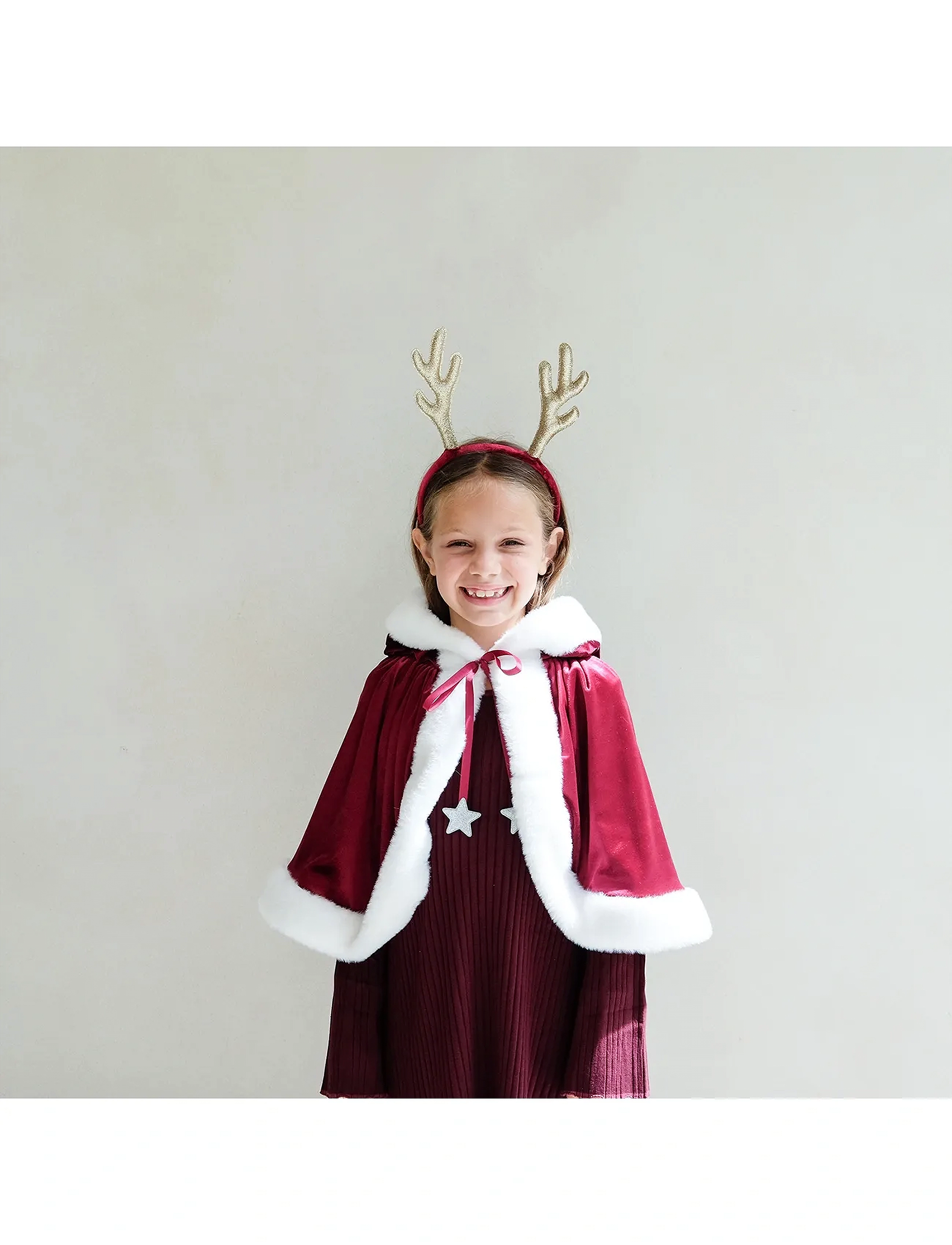 Mimi & Lula Alice Band Rudolph Antlers Christmas, Børn, Jule Gevir Hårbøjle, Multi/mønstret, Str: ONE SIZE