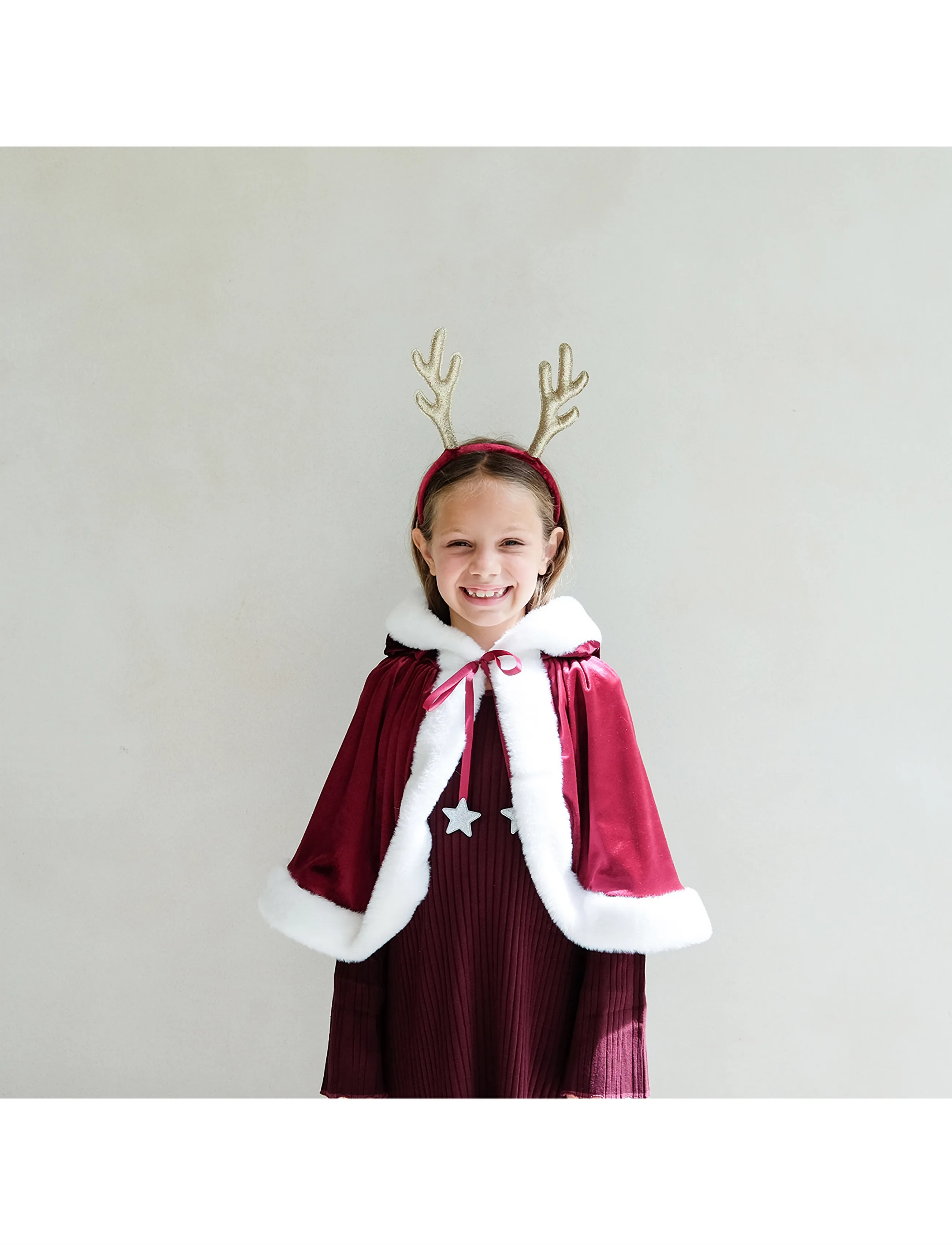 Mimi & Lula Alice Band Rudolph Antlers Christmas, Børn, Jule Gevir Hårbøjle, Multi/mønstret, Str: ONE SIZE