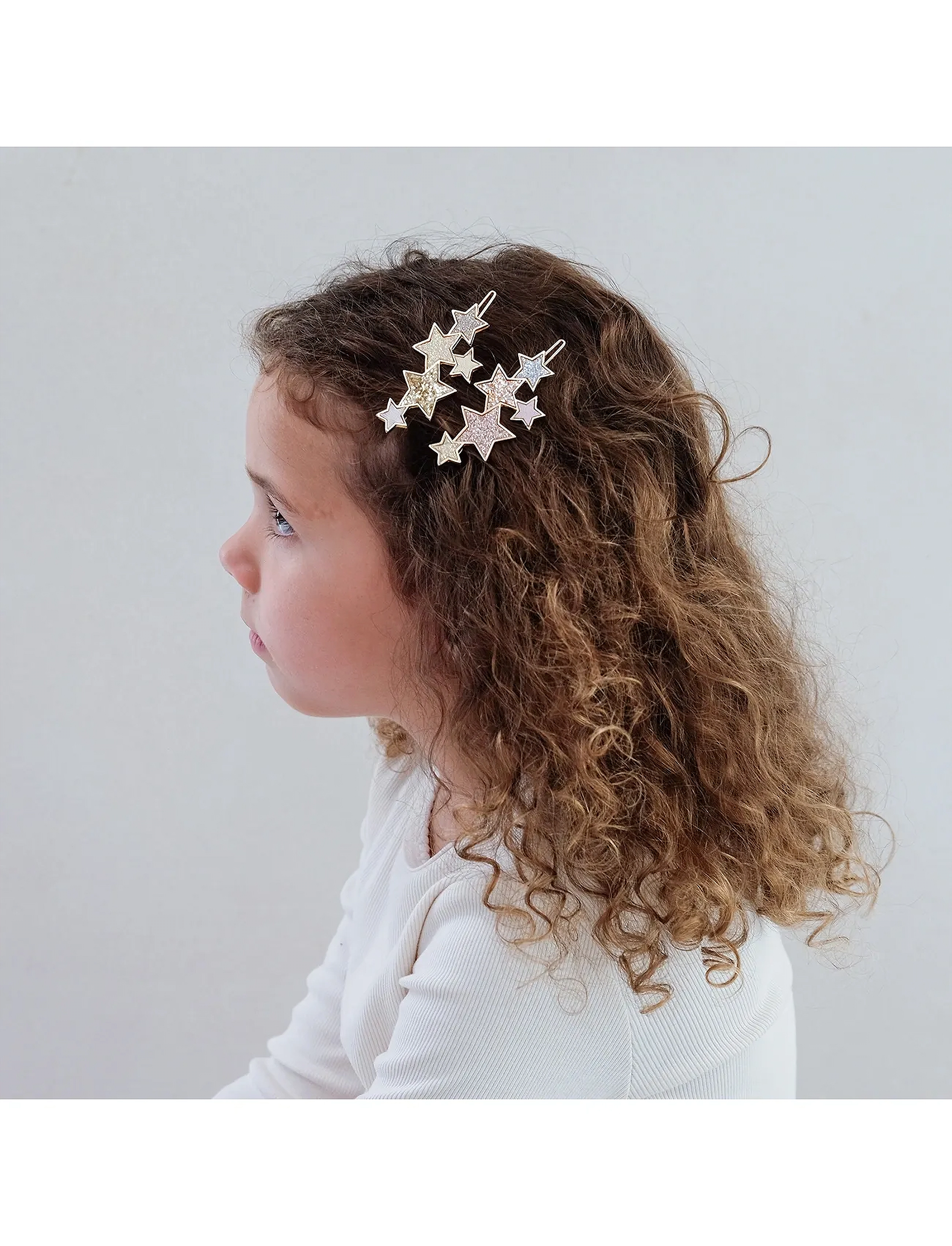 Mimi & Lula 2 Snap Grips Starry Shimmer, One Size, Hair Accessories, Gold - Pins, Kinder
