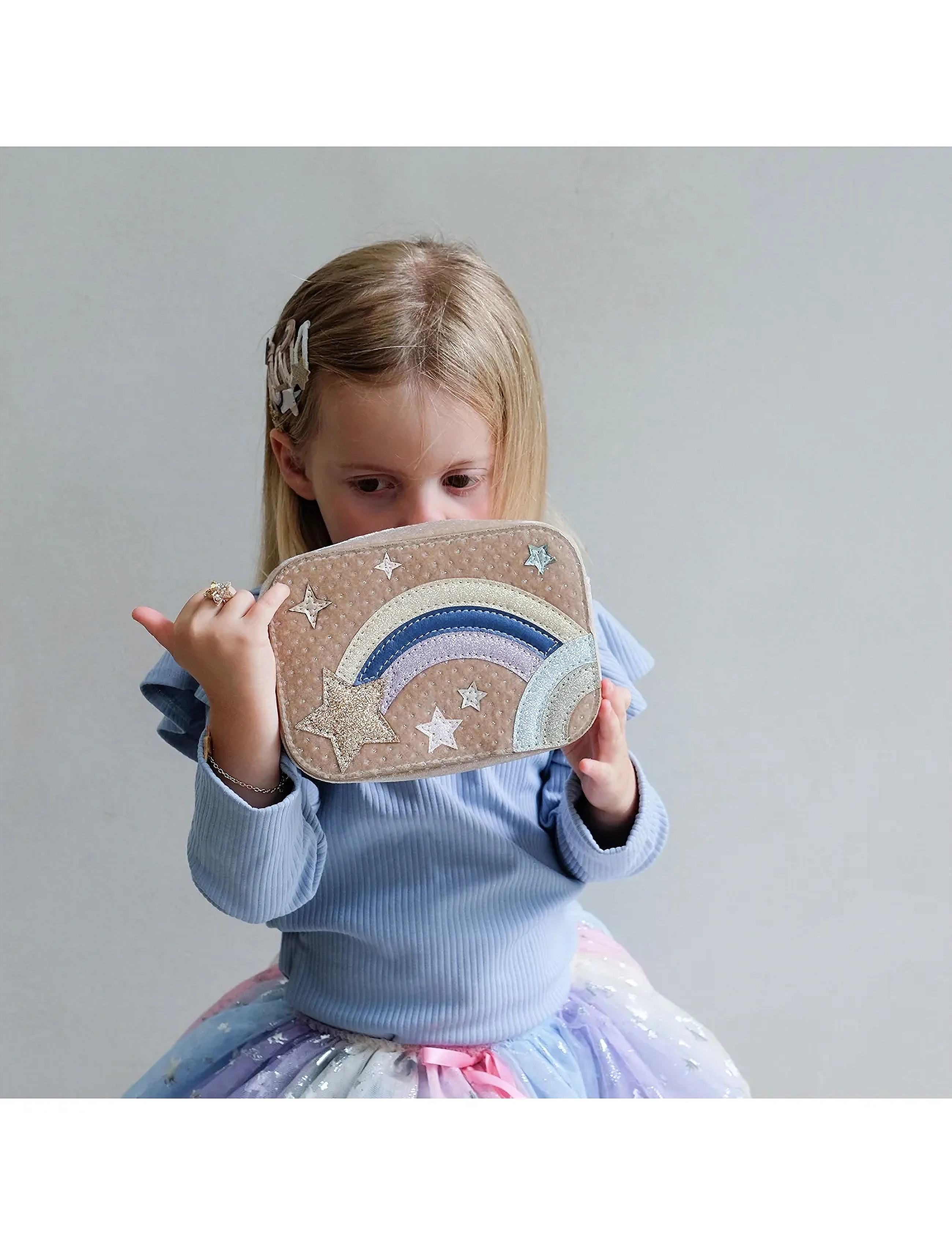 Mimi & Lula Cross Body Bag Celestial Star Celeste, One Size, Bags, Beige - Shoulder Kinder