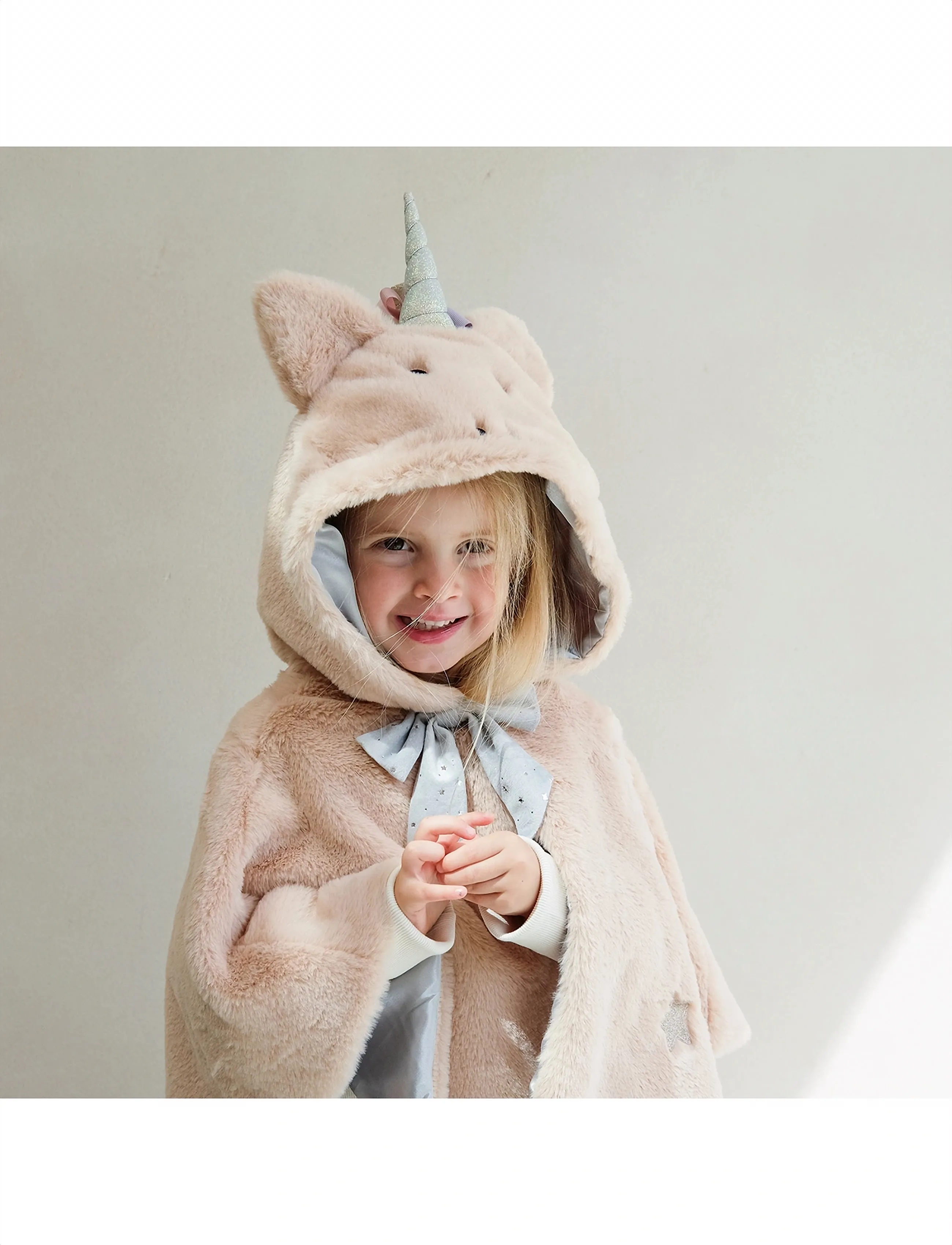 Mimi & Lula Cape Unicorn, One Size, Costumes Accessories, Beige - Character Costumes, Kinder