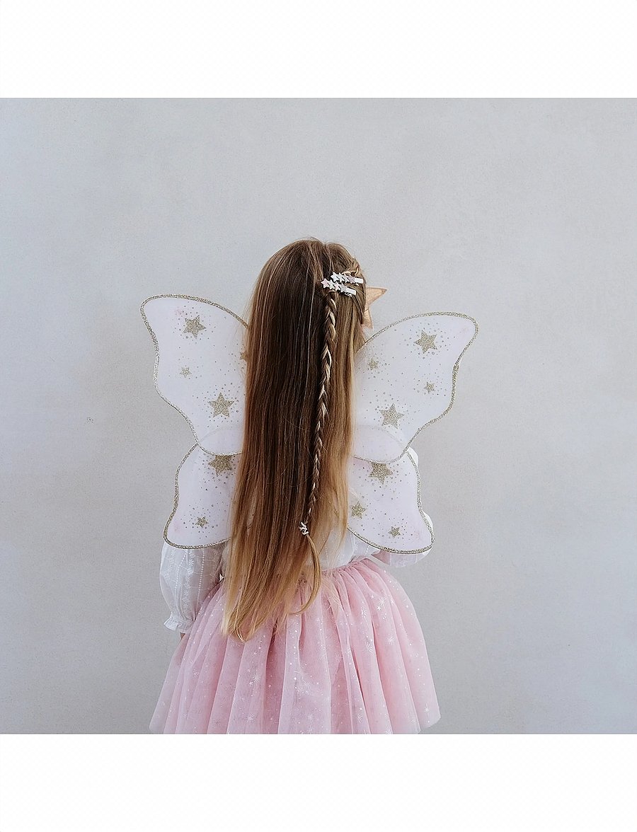 Mimi & Lula - Fairy Wings - Pink Starry Night - kostumetilbehør - gold - 0
