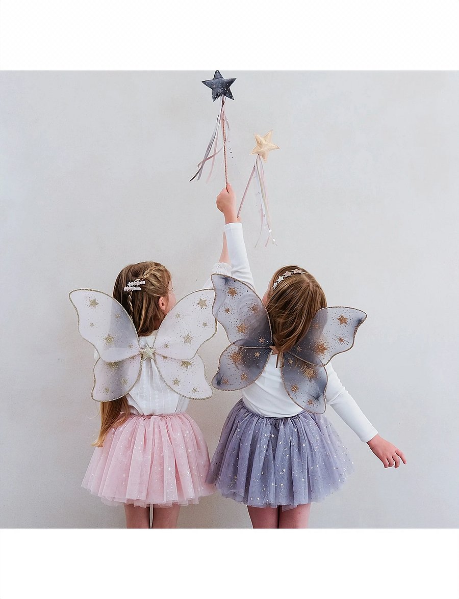 Mimi & Lula - Fairy Wings - Pink Starry Night - kostumetilbehør - gold - 2