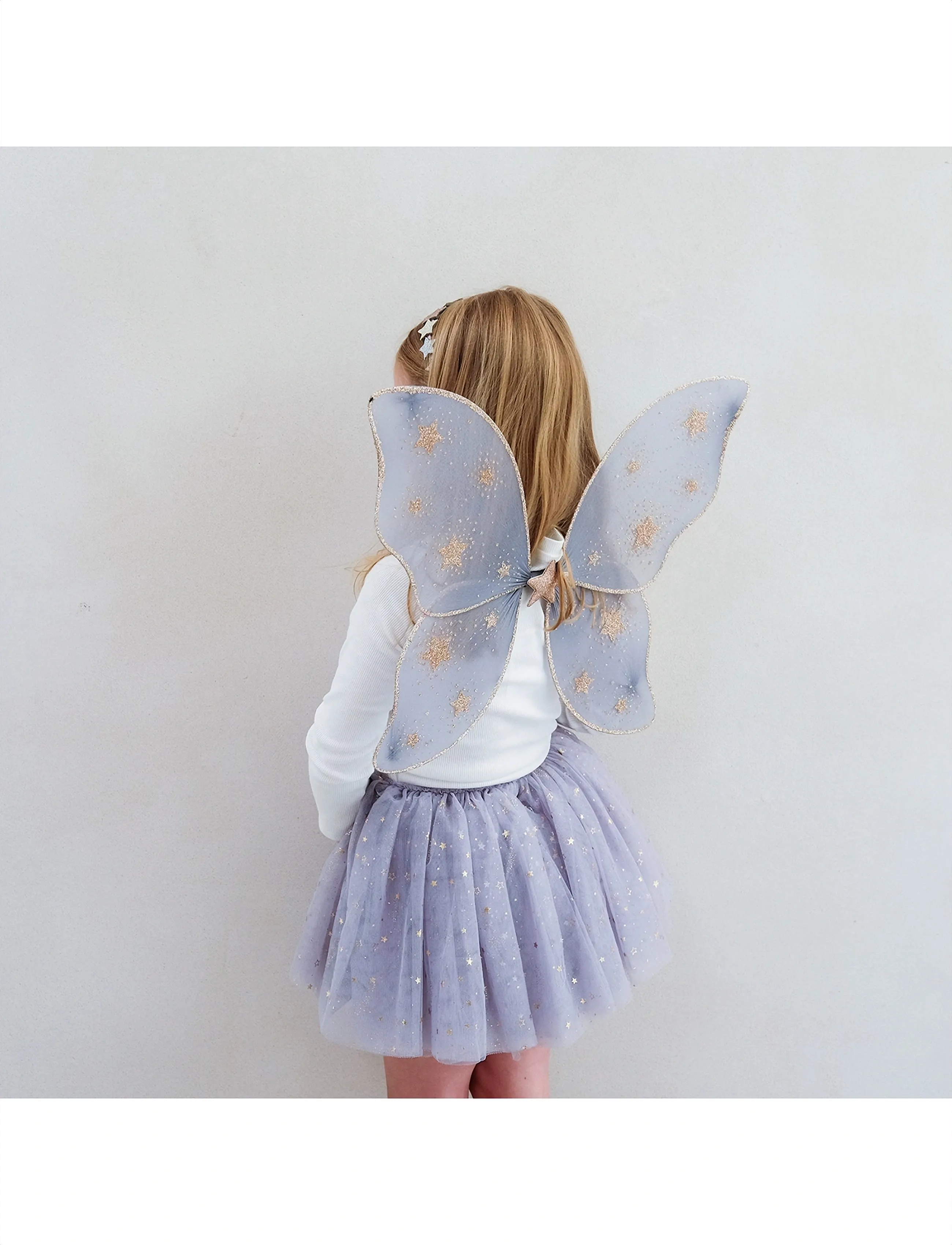 Mimi & Lula Fairy Wings Grey Starry Night, One Size, Costumes Accessories, Gold - Kinder