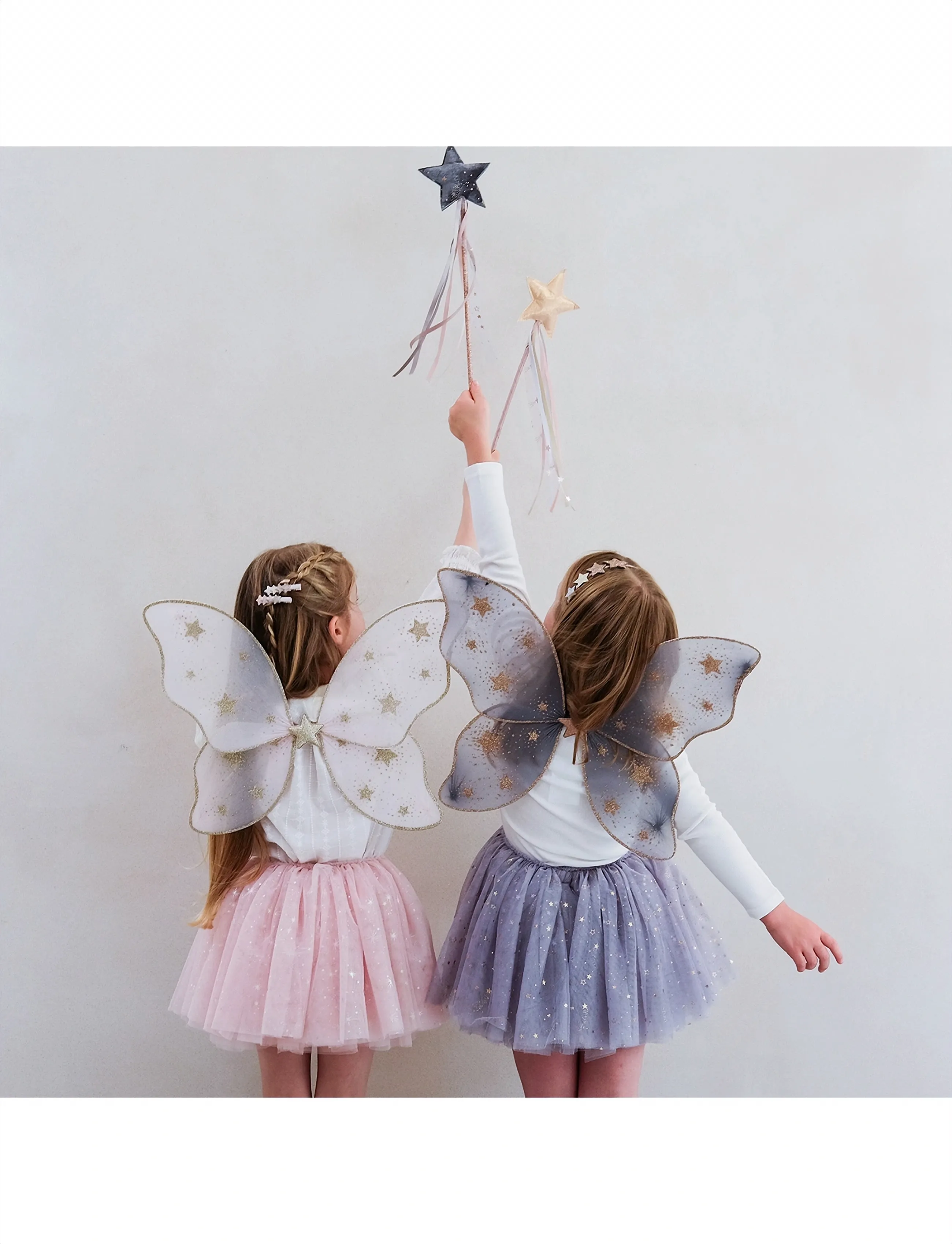 Mimi & Lula - Fairy Wings - Grey Starry Night - naamiaistarvikkeet - gold - 2
