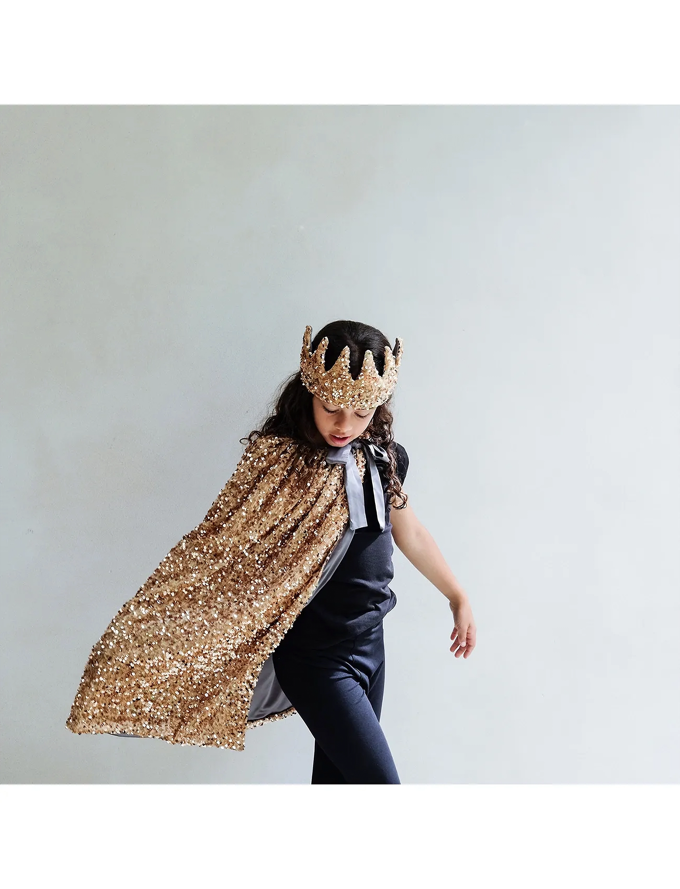 Mimi & Lula Cape Gold Sequin, Børn, Costumes Tilbehør, Guld, Str: ONE SIZE