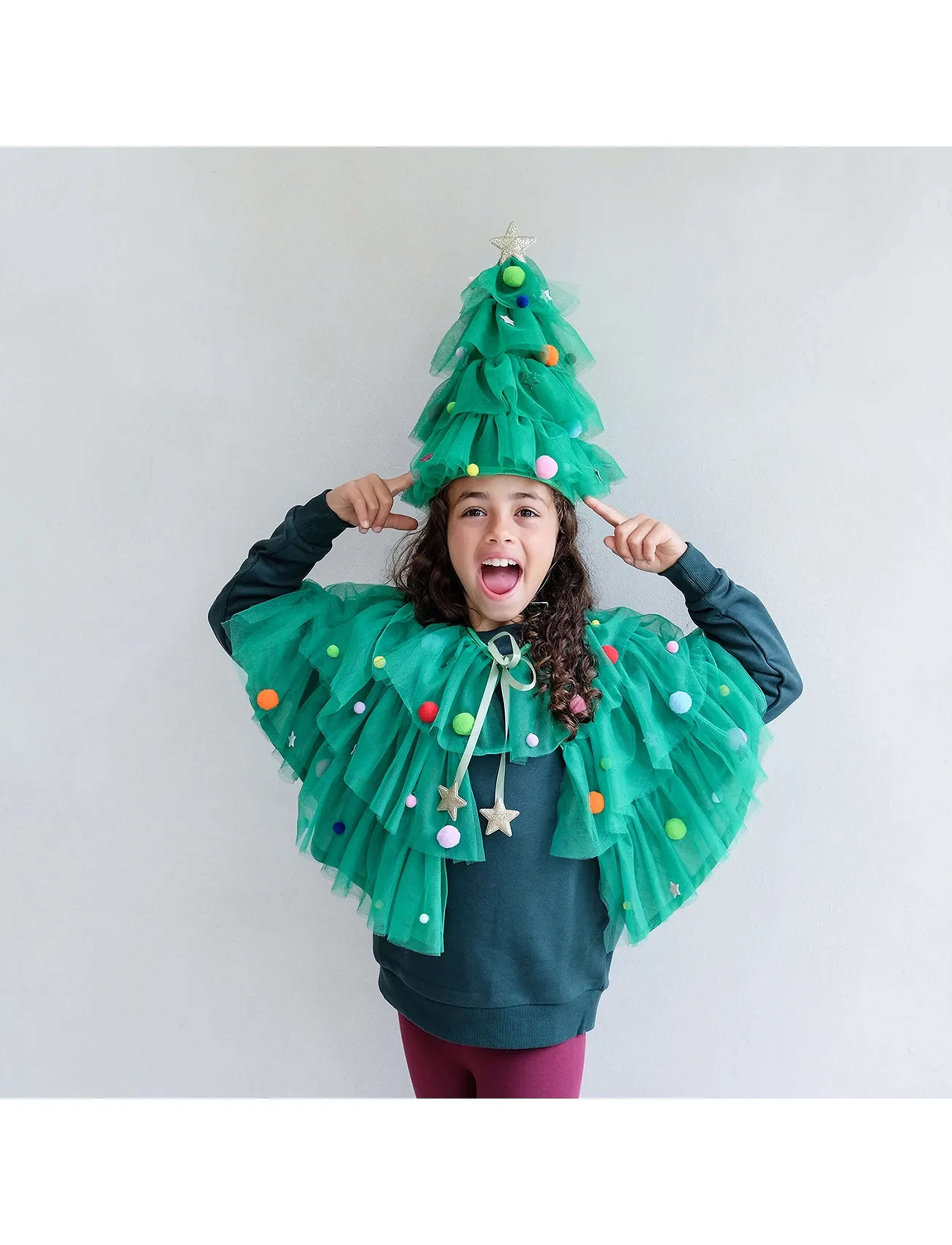 Mimi & Lula Hat Green Christmas Tree, One Size, Hats, Grün - Winter Kinder