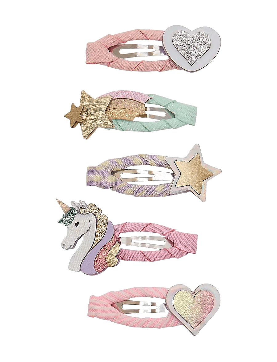 Mimi & Lula - 5 Clic Clacs - Mini Dreamy My Little Unicorn - haarnadeln - multi - 1