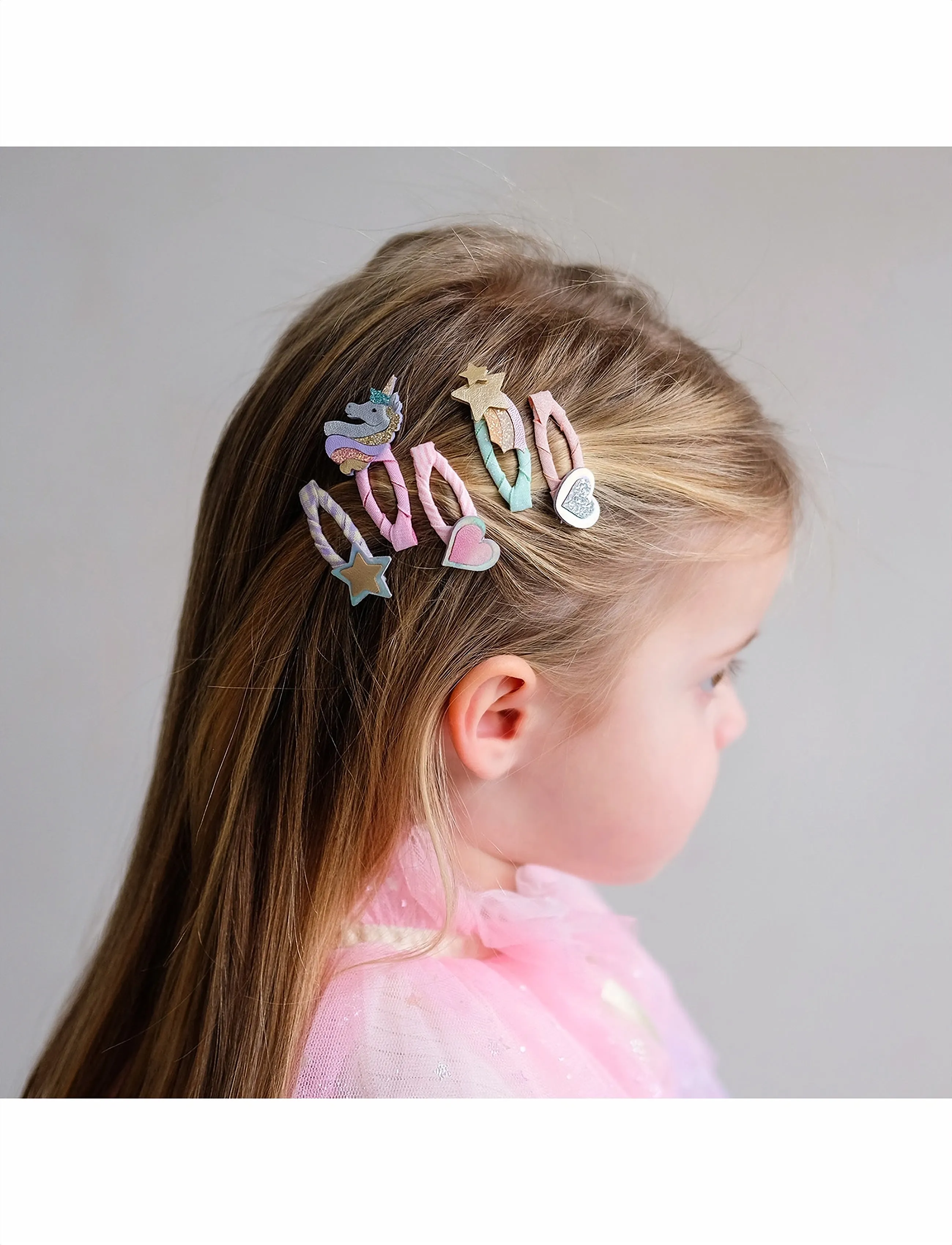 Mimi & Lula 5 Clic Clacs Mini Dreamy My Little Unicorn, One Size, Hair Accessories, Mehrfarbig/gemustert - Pins, Kinder