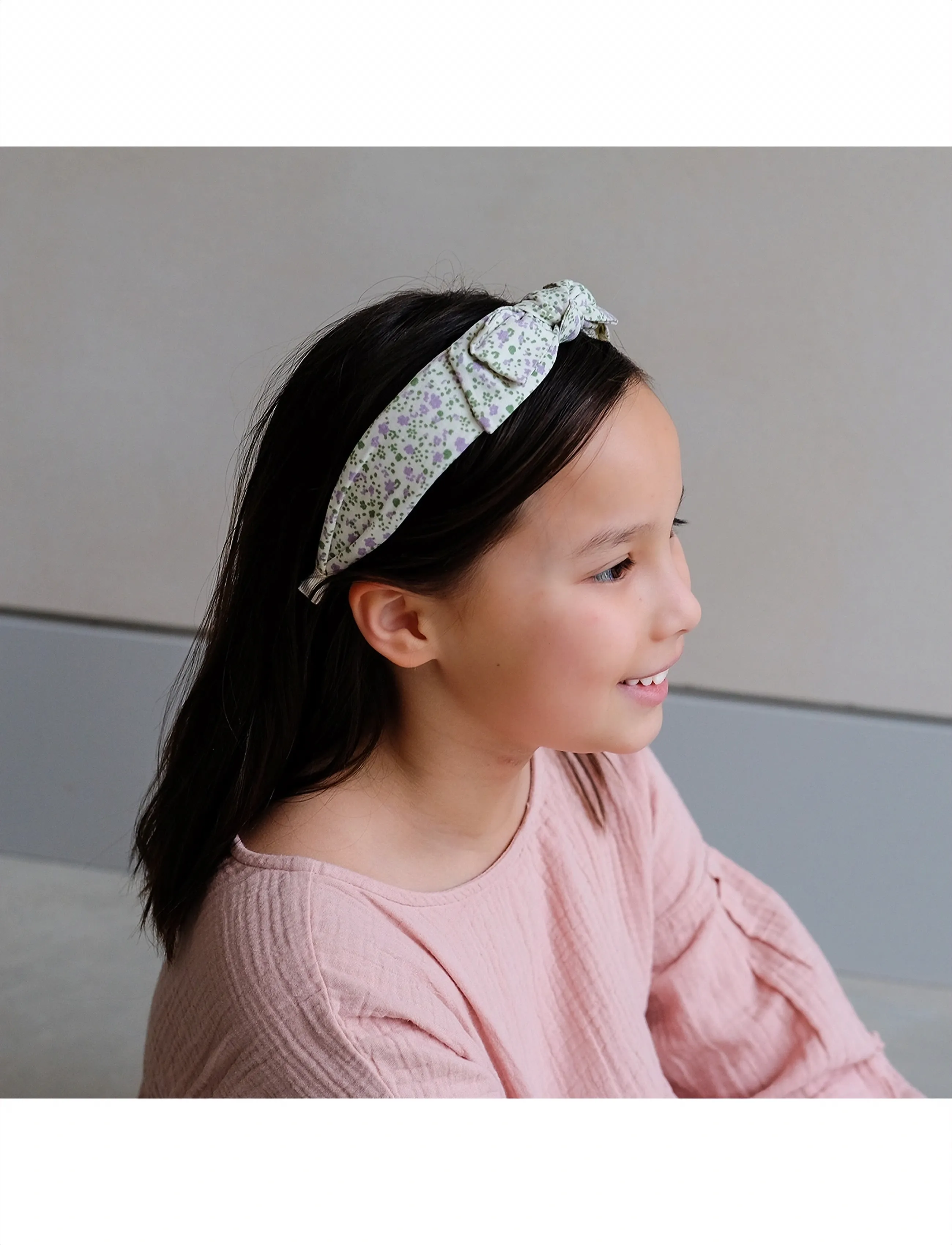 Mimi & Lula Alice Band - Floral Lilac Edie Spring On The Farm, One Size, Cream, Hatte > Pandebånd, Børn