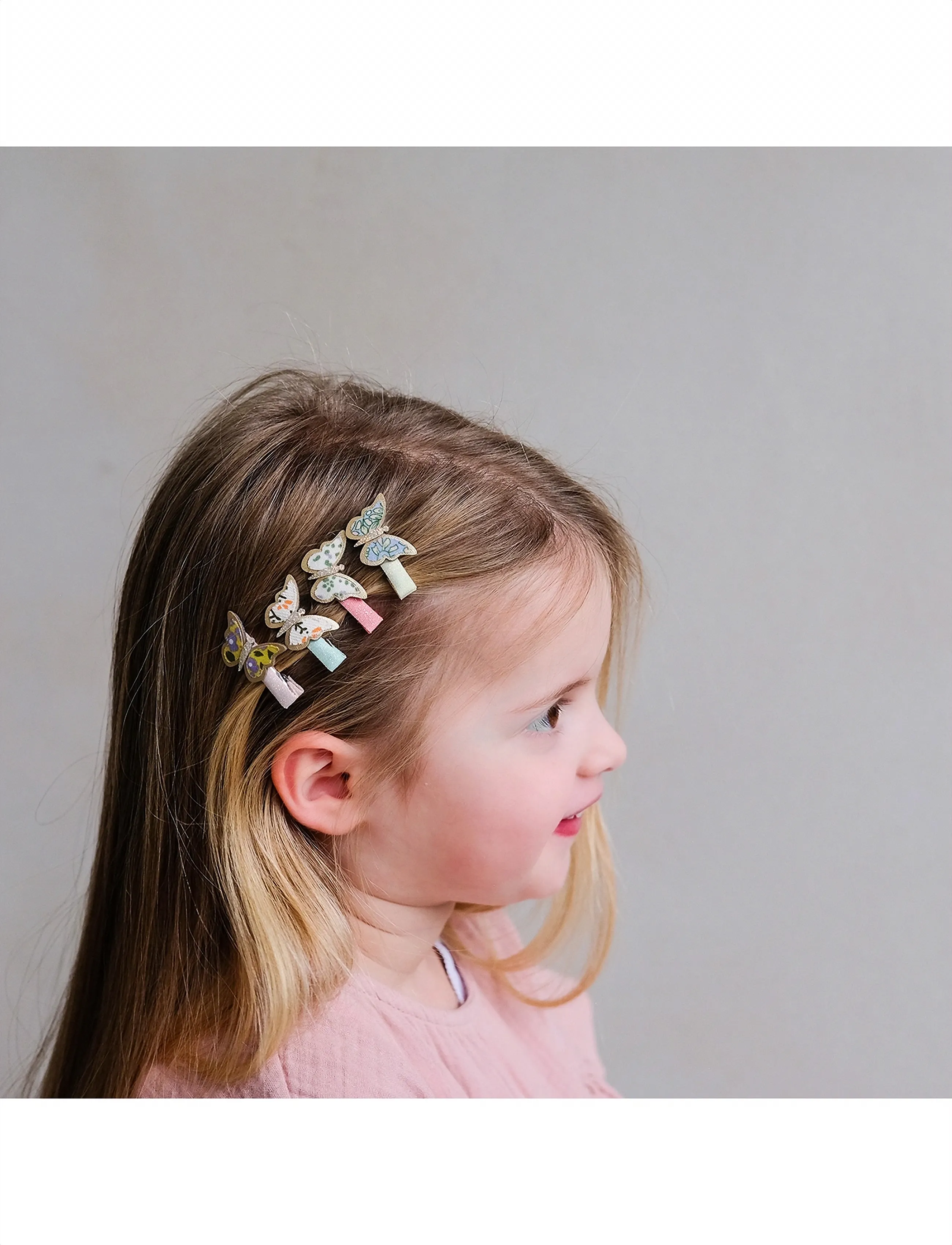 Mimi & Lula 8 Hair Clips Mini Floral Butterfly Spring On The Farm, Børn, Mini Blomster Sommerfugl Hårklemmer, Multi/mønstret, Str: ONE SIZE