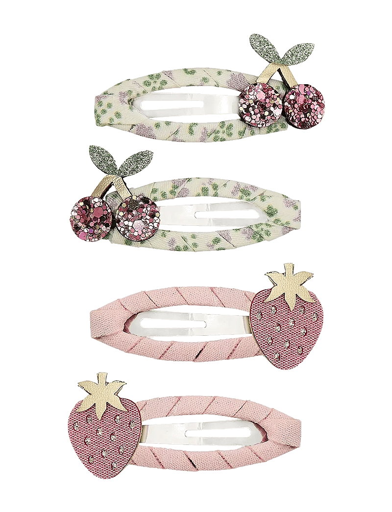 Mimi & Lula - 4 Clic Clacs - Summer Fruit Spring on the Farm - juukseklambrid - multi - 1