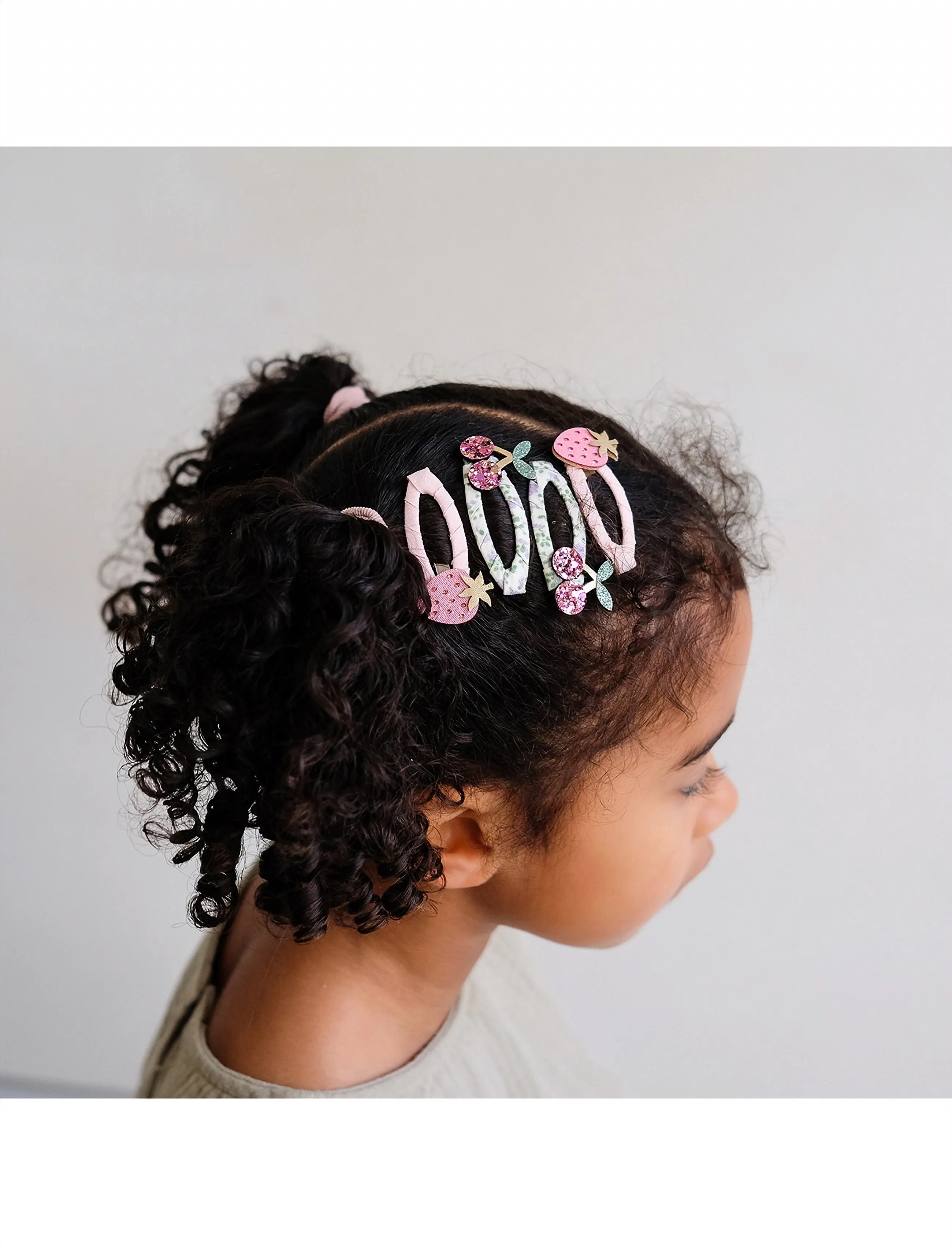 Mimi & Lula 4 Clic Clacs Summer Fruit Spring On The Farm, One Size, Hair Accessories, Mehrfarbig/gemustert - Pins, Kinder