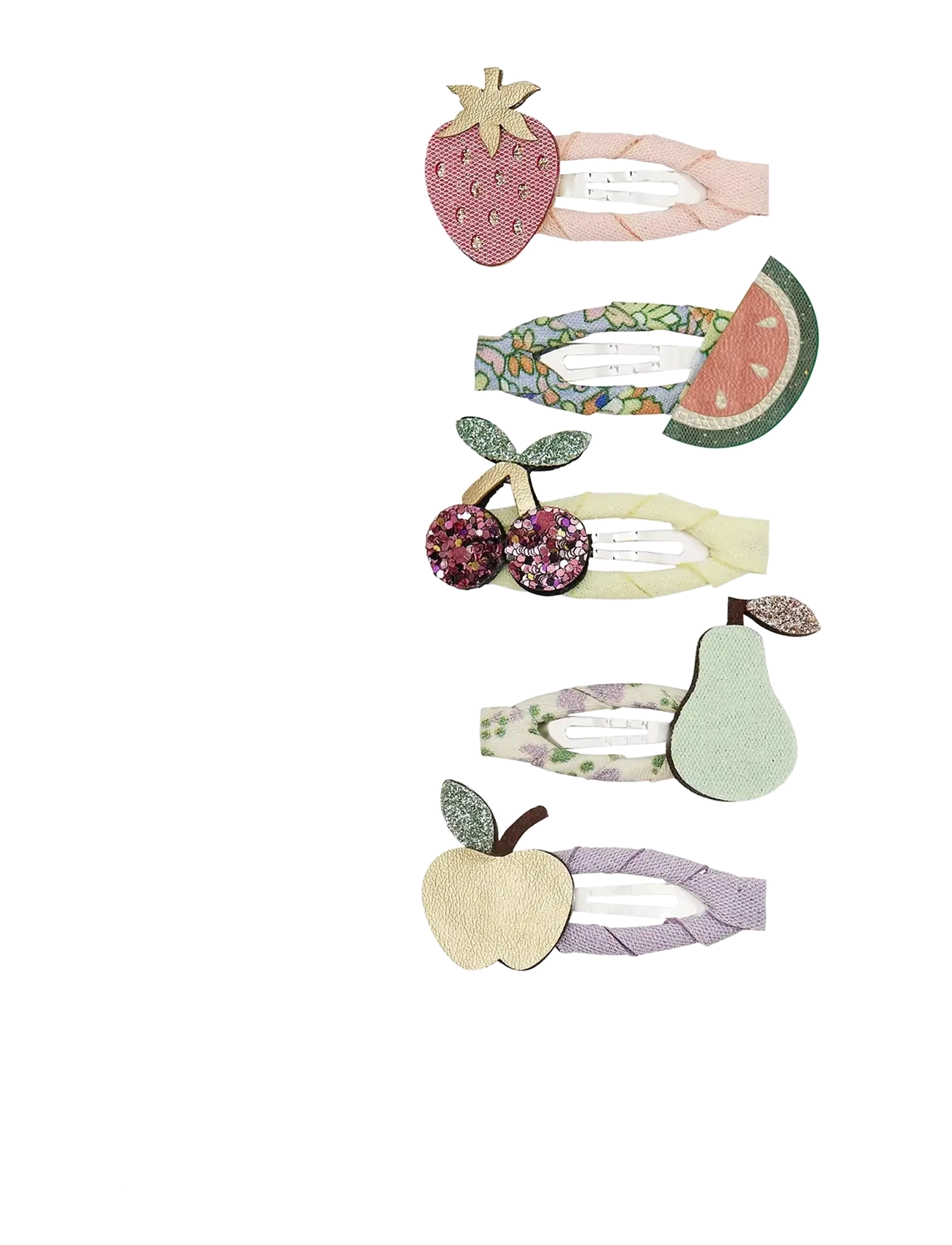 Mimi & Lula 5 Clic Clacs - Mini Fruit Salad Spring on the Farm - Hårklämmor - MULTI / multi