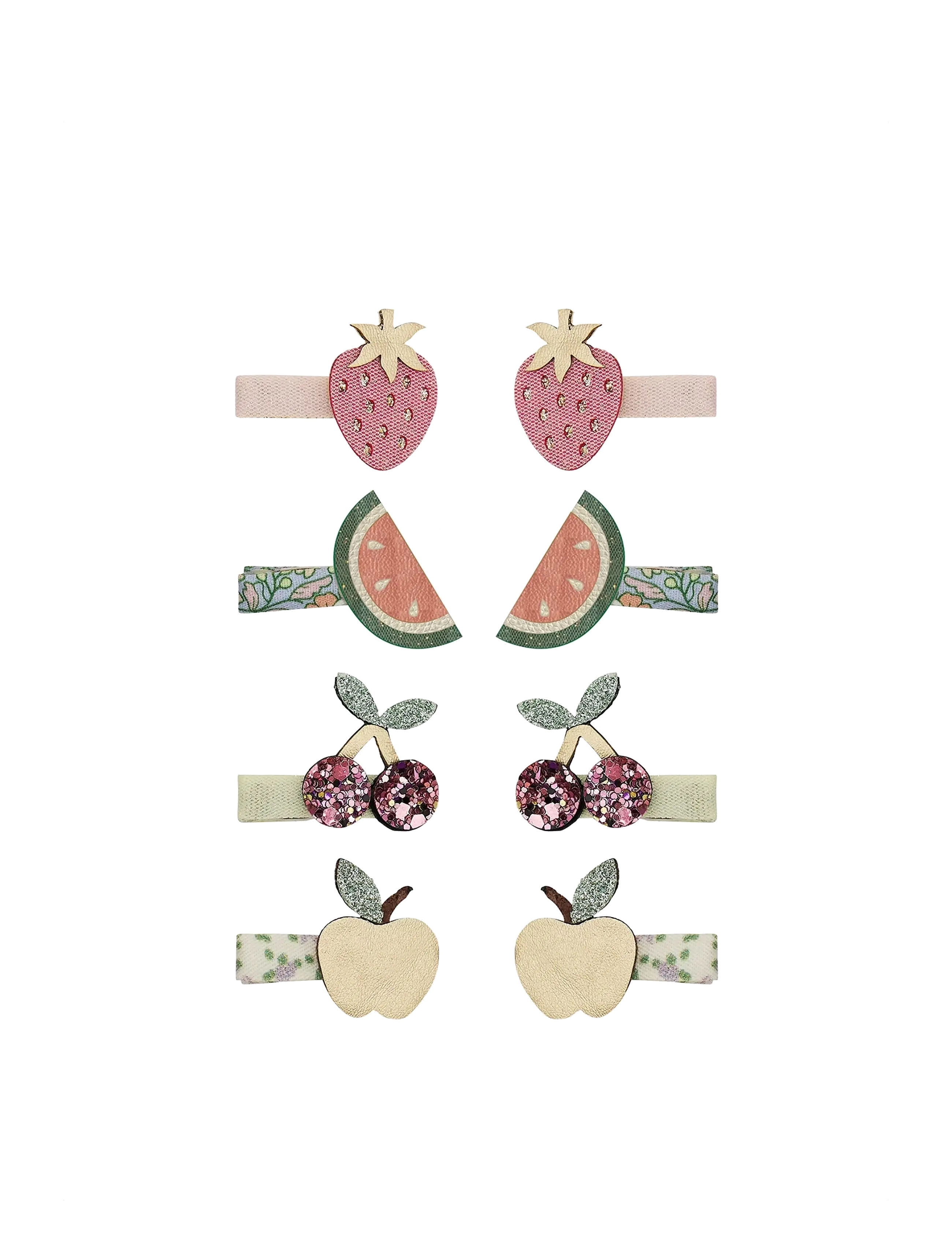 Mimi & Lula 8 Hair Clips - Mini Fruit Salad Spring on the Farm - Håraccessoarer - MULTI / multi